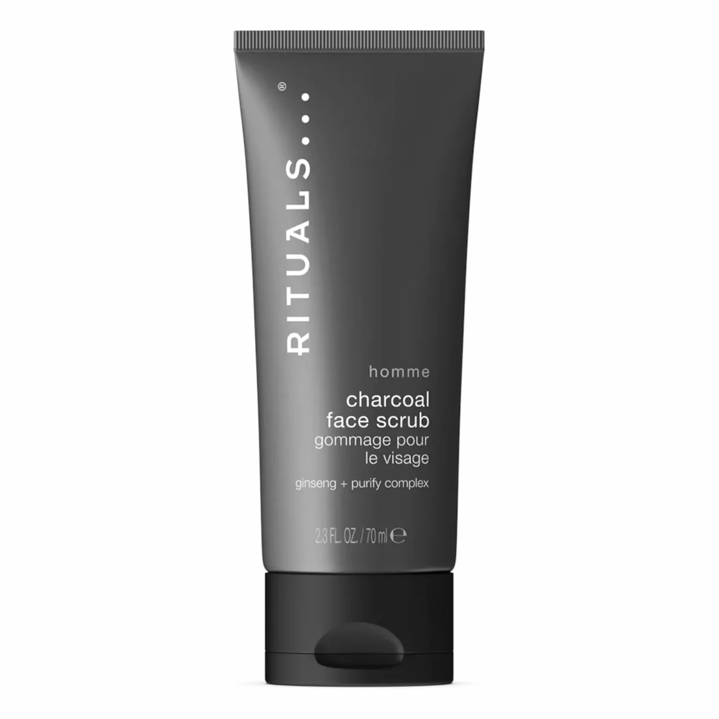 RITUALS Gommage Visage Homme 70 ml – Gommage Exfoliant au Ginseng et au Charbon Actif pour un Teint Impeccable et le Soin du Rasage
