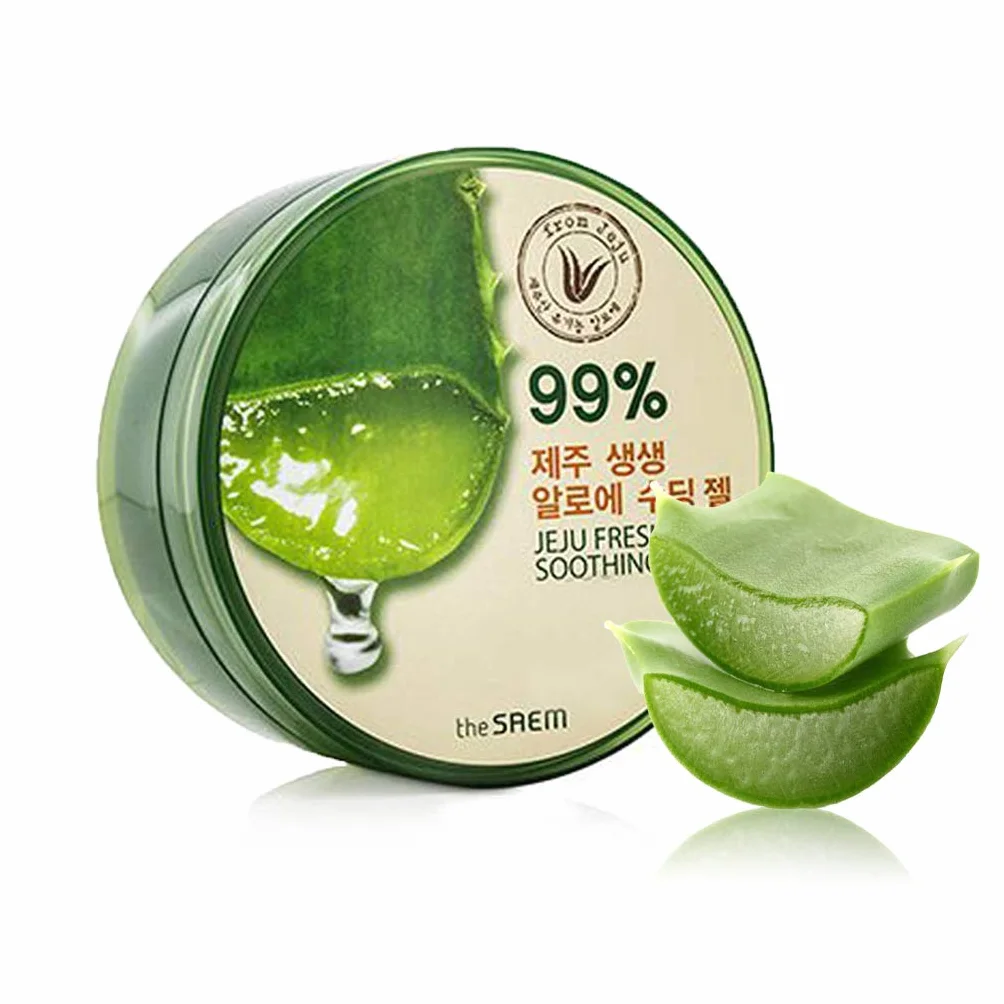 Gel d'Aloe Vera Coréen Naturel 100% - 300 ml - Crème Hydratante pour le Visage, Soin Après-Soleil