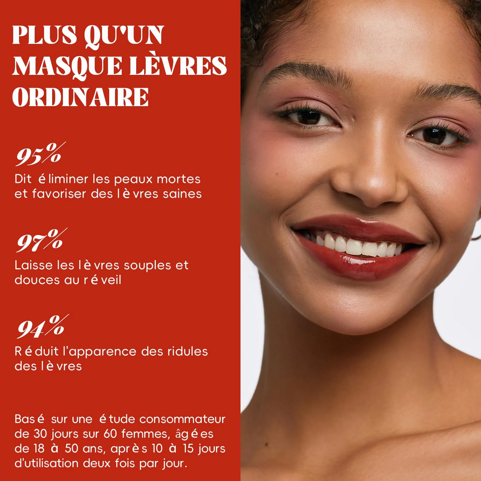 ANRCOLLECT Lot de 4 gommages et masques pour lèvres, hydratation intense lèvres sèches gercées