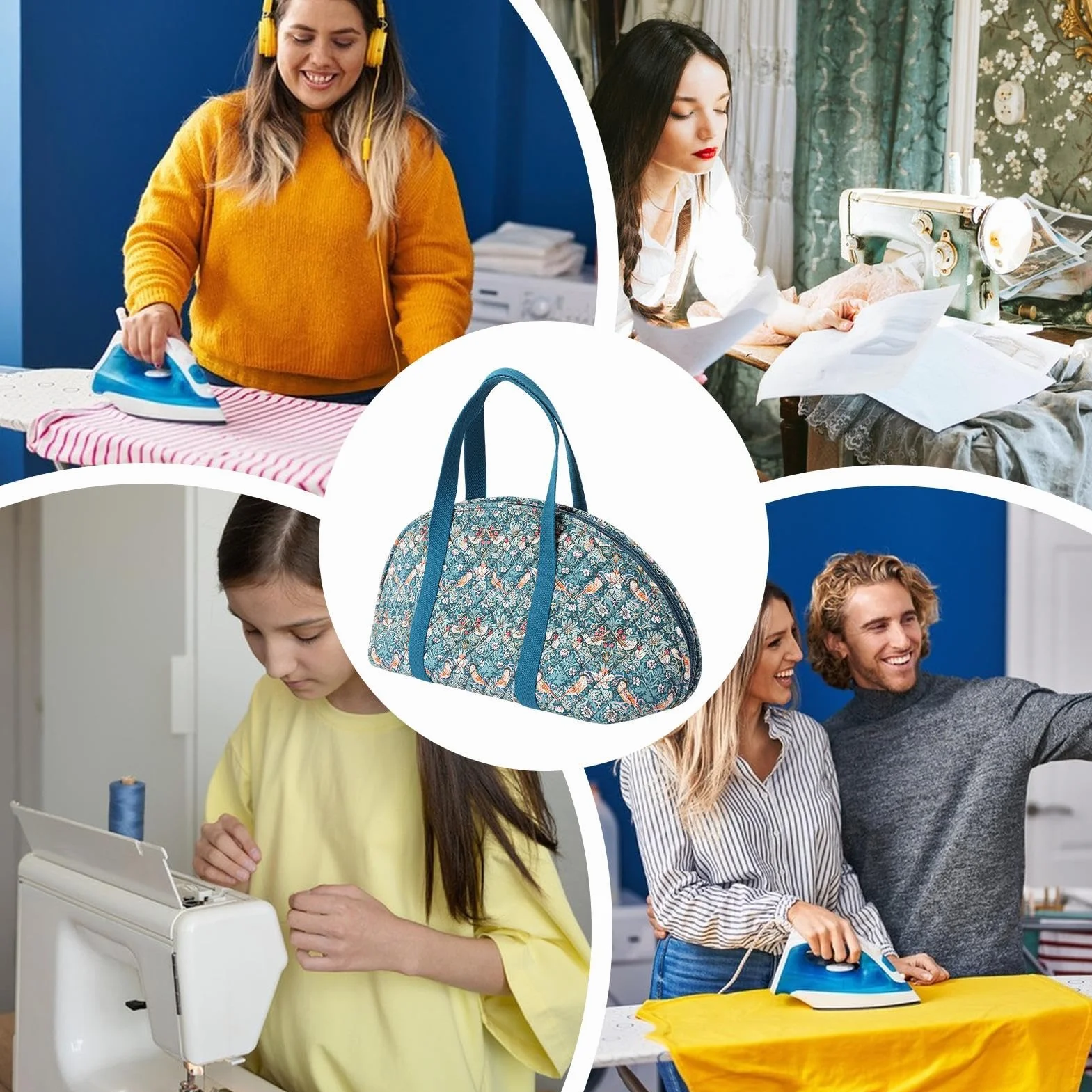 Organiseur de fer de voyage, petit étui de rangement pour cuiseur vapeur portable, fer à repasser de voyage, sac fourre-tout pour fer à repasser, fer à main
