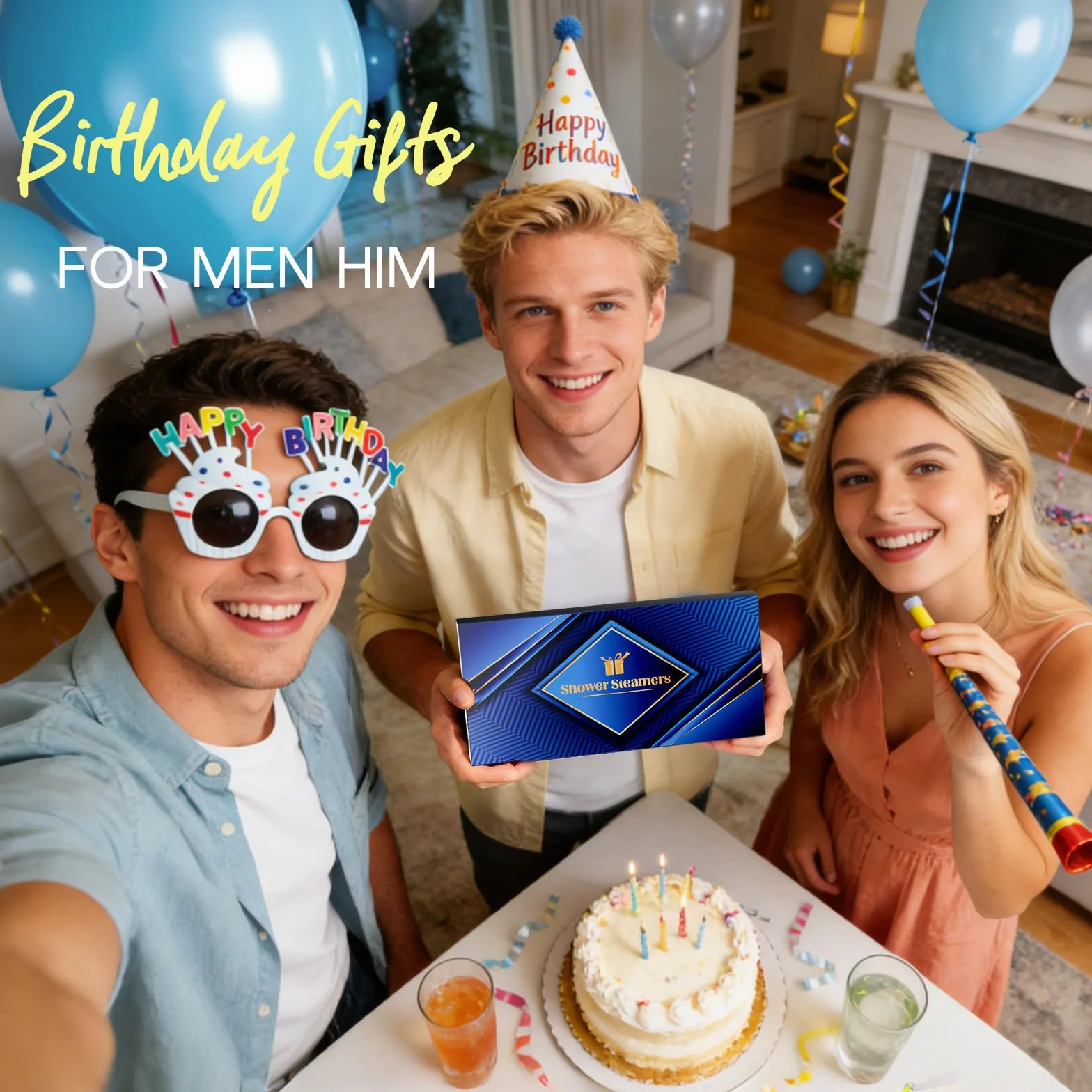 Bombes de Douche Aromathérapie pour Hommes, 8 Pièces Cadeau Fête des Pères