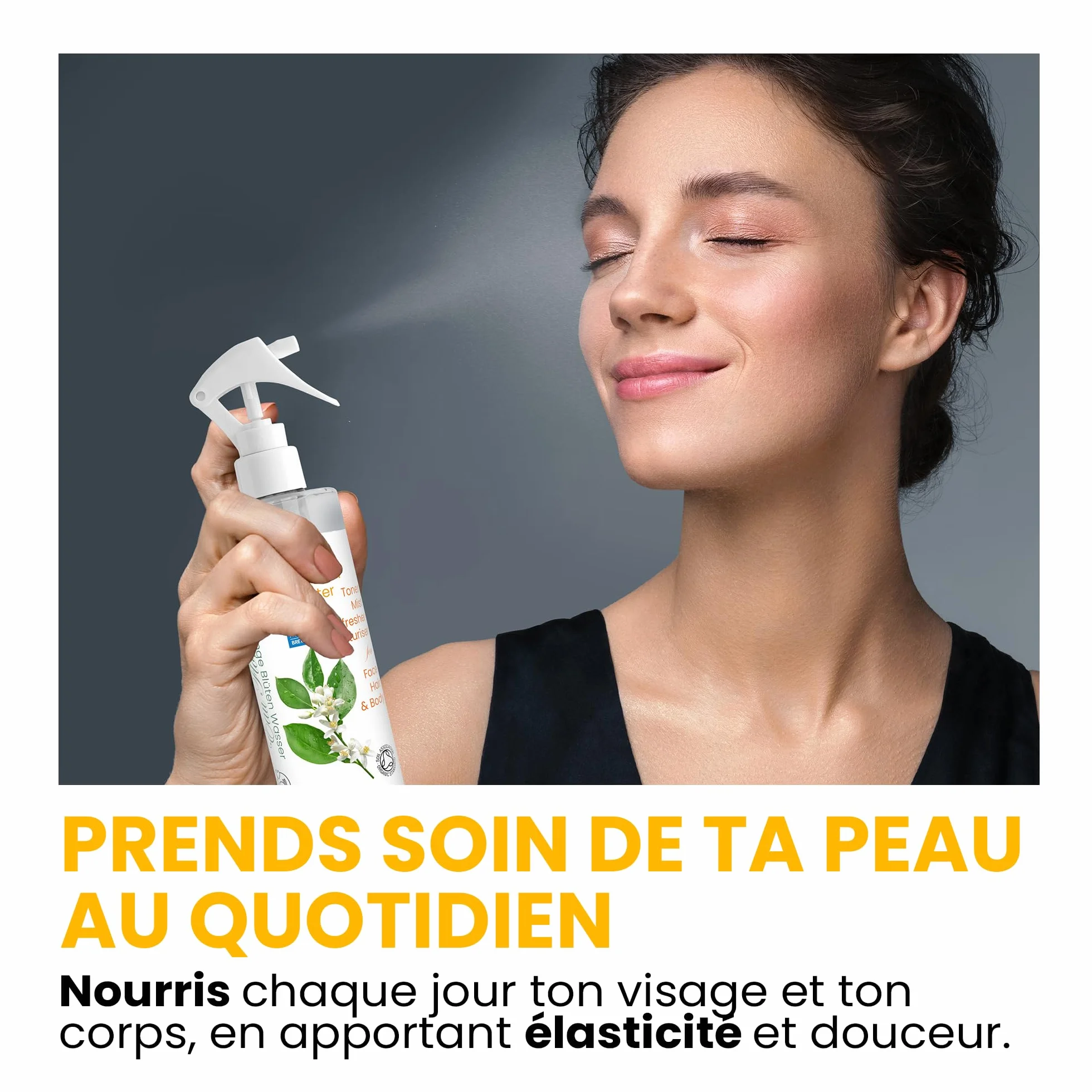 Hydrolat de Romarin, Équilibre Sébum, Stimule Croissance Cheveux, Antichute Capillaire, Spray Purifiant Visage, Anti Acne et Peau Grasse, 500 ml