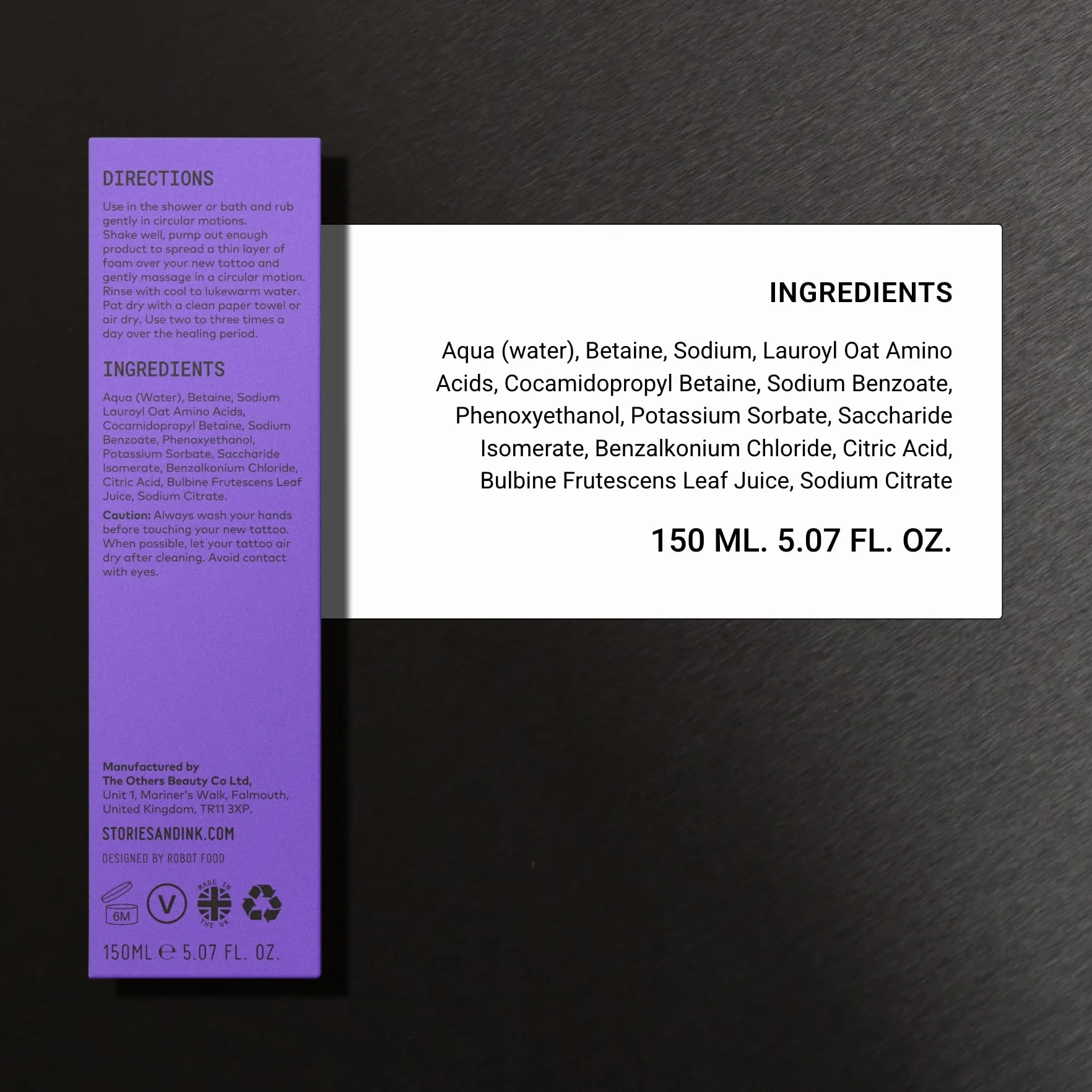 Stories & Ink Tattoo Aftercare Foam Cleanser Nettoyant moussant soins post-tatouage