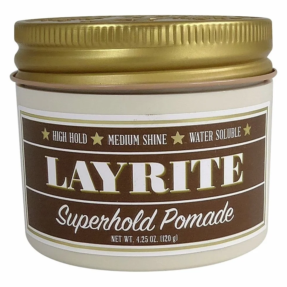 Layrite Superhold Pomade (High Hold, Medium Shine, Water Soluble) 120g/4.25oz