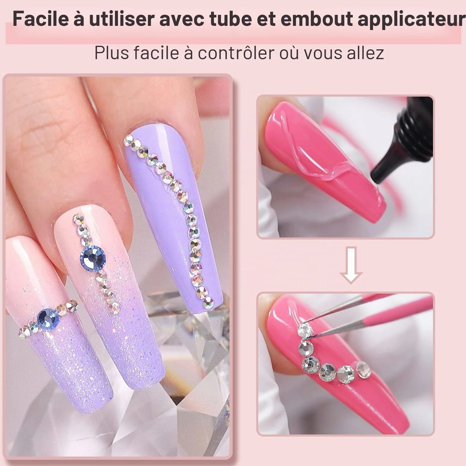 Makartt Gel 3D Nail Art Rhinestone Glue 30ml Super Fort Colle Ongles Strass