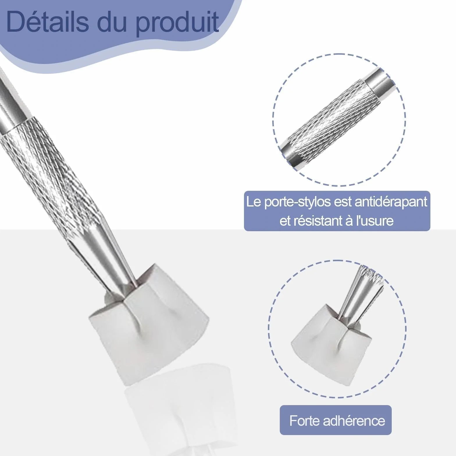 100 Pcs Eponge Ongle avec Pince Métallique Nail Art Brosse Éponge Remplaçables Outils de Rendu pour Motifs Dégradé