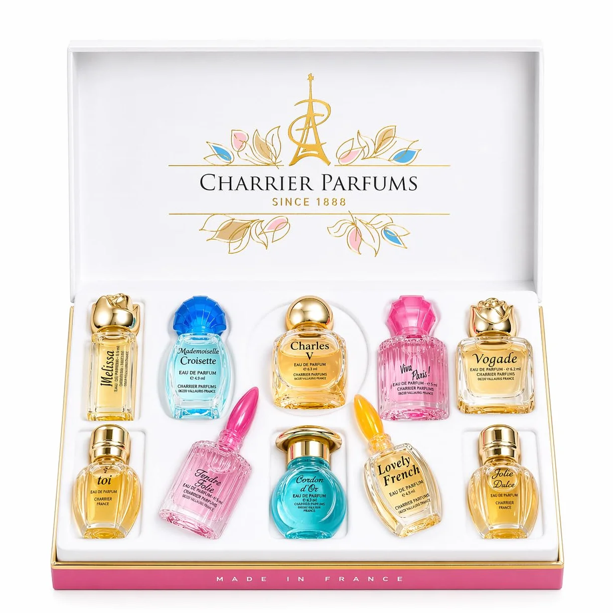 Charrier Parfums Collection Précieuse 10 Eaux de Parfum Miniatures Total 58,8 ml