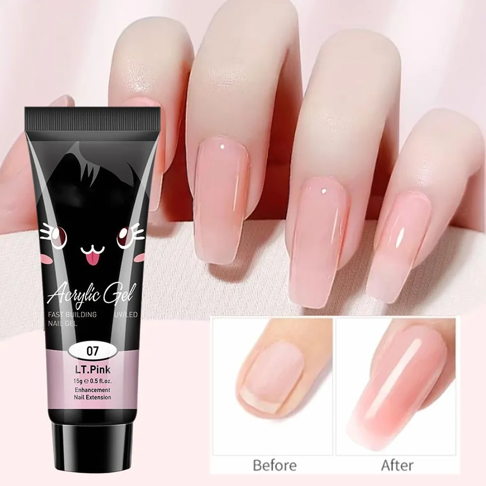 Poly Extension Gel Kit, Gel D'extension d'ongles en Poly, Démarrage pour Extensions D'ongles Polygel