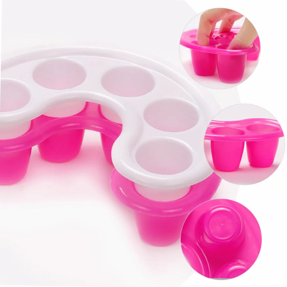Bols De Trempage Pour Ongles Plastique Manucure Dissolvant Vernis Semi Permanent 2 Pièces