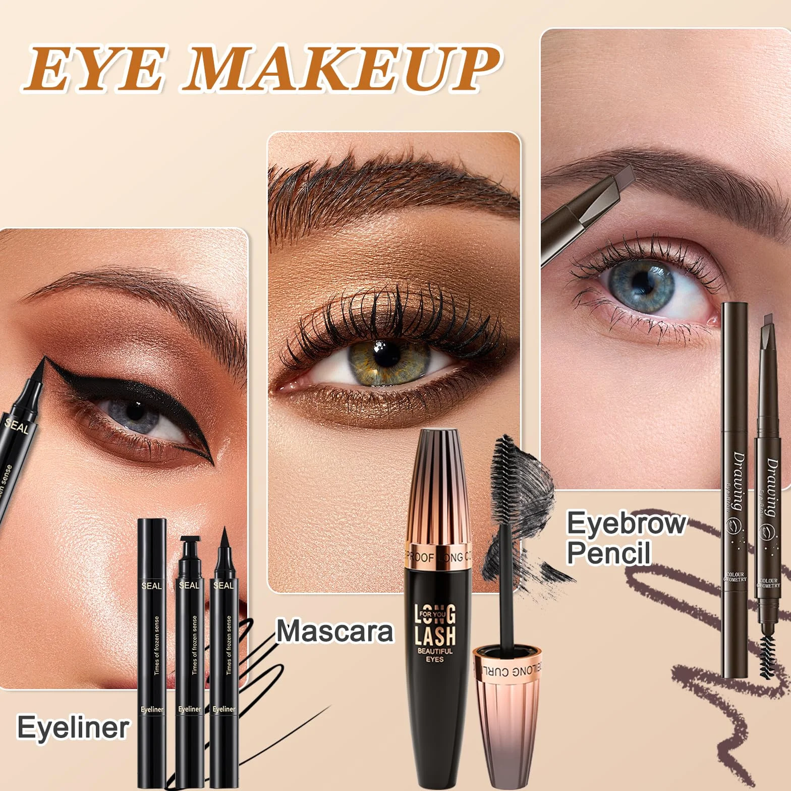 23 Pièces Coffret Maquillage Femme, Kit Maquillage Professionnel Complet, Coffret Cadeau Maquillage Ado Fille avec Palette de Fards à Paupières, Gloss à Lèvres, Eyeliner, Mascara, Pinceaux