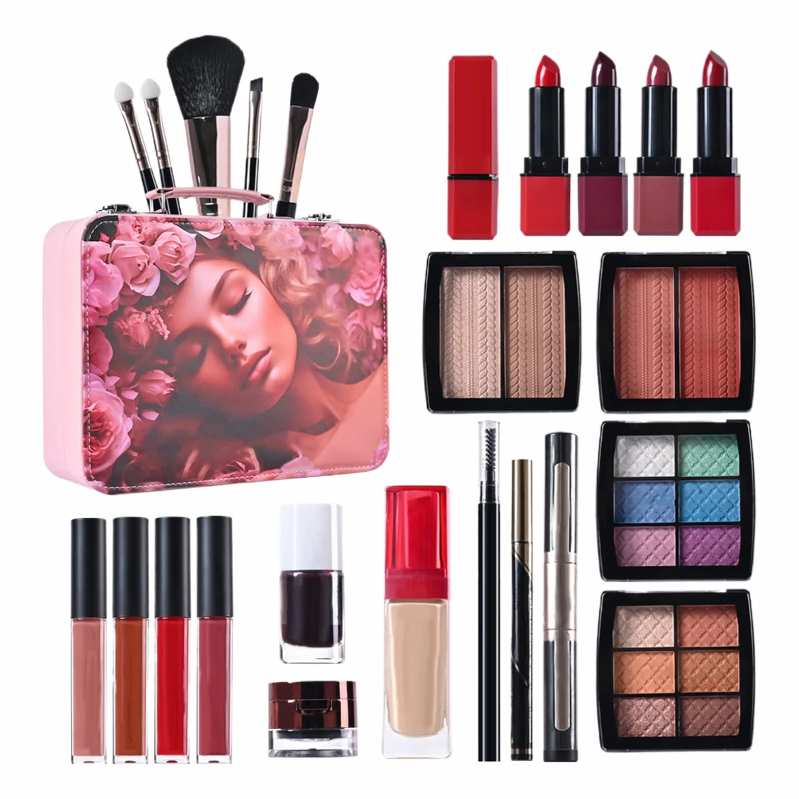 Kit de maquillage pour adolescents - Palette de fards à paupières - Kit de maquillage portable résistant à l'eau | pour femmes, mères, grands-mères, mariées, anniversaires et rendez-vous