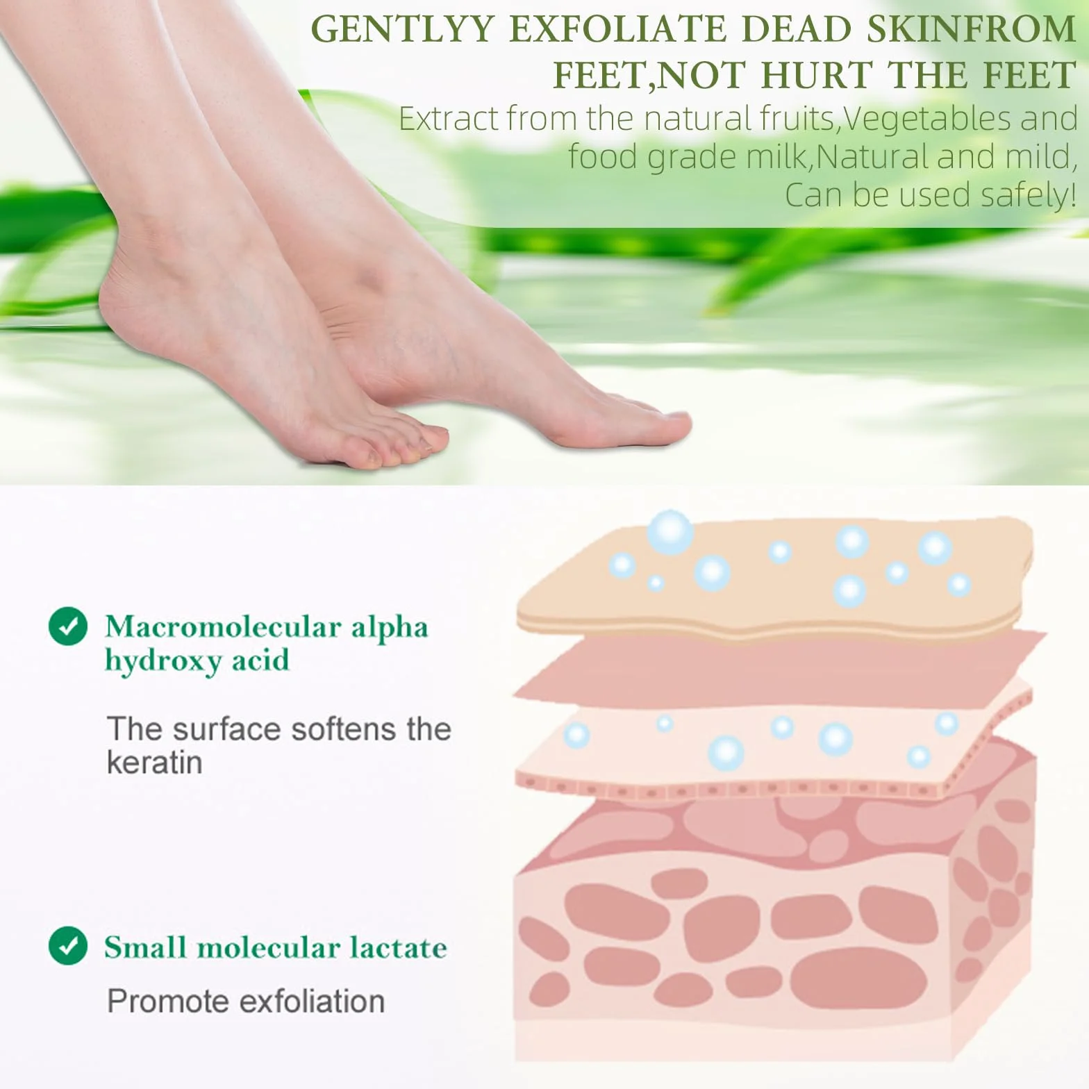Chaussettes anti-callosités à l'aloe vera Lot de 6 paires - Soin hydratant pieds secs fissurés