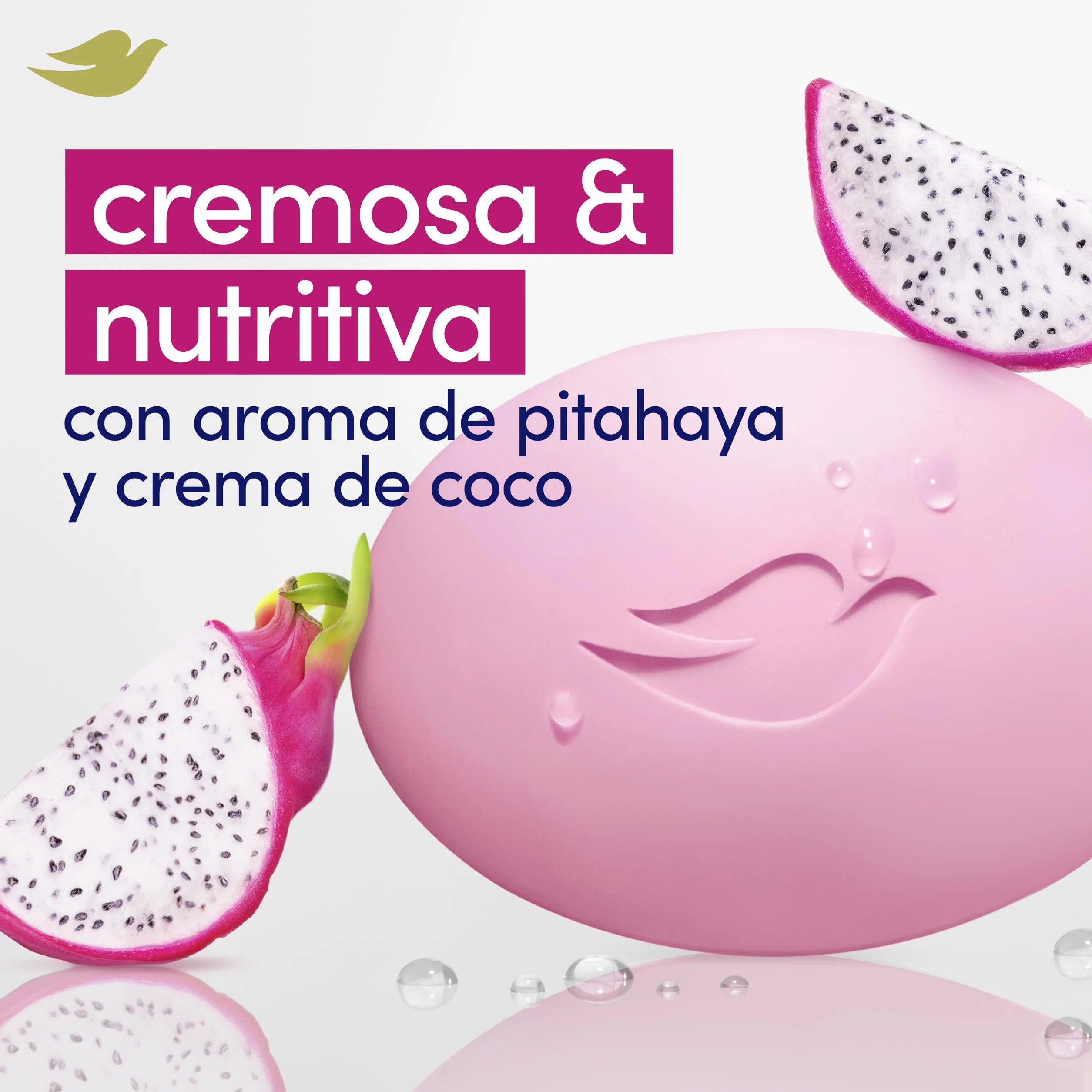 Dove Beauty Bar Savon Dragon Fruit Visage Corps 90ml Crème Hydratante Testée Dermatologiquement
