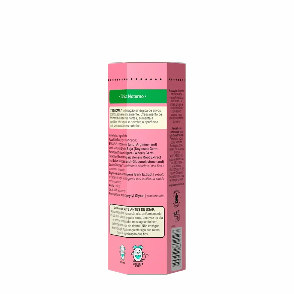 Lola Cosmetics - Tonic Densité de Nuit - 25 ml - Unisexe - Pour des cheveux plus épais pendant la nuit !