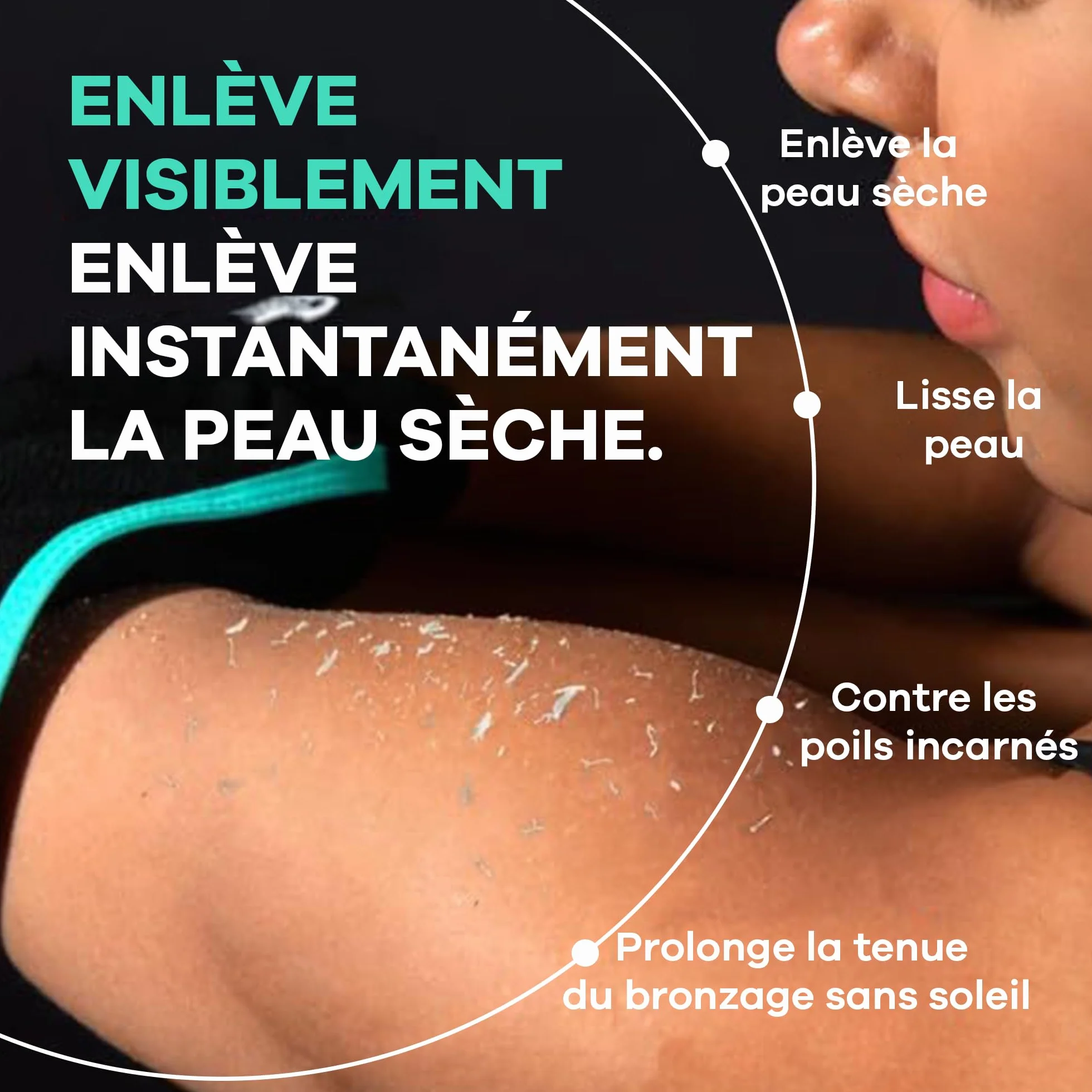 Dermasuri Gant Exfoliant Corps Coréen Gommage - Exfoliant Kératose Pilaire Gants Autobronzant Poils Incarnés Corps Femme Homme 1 Pack