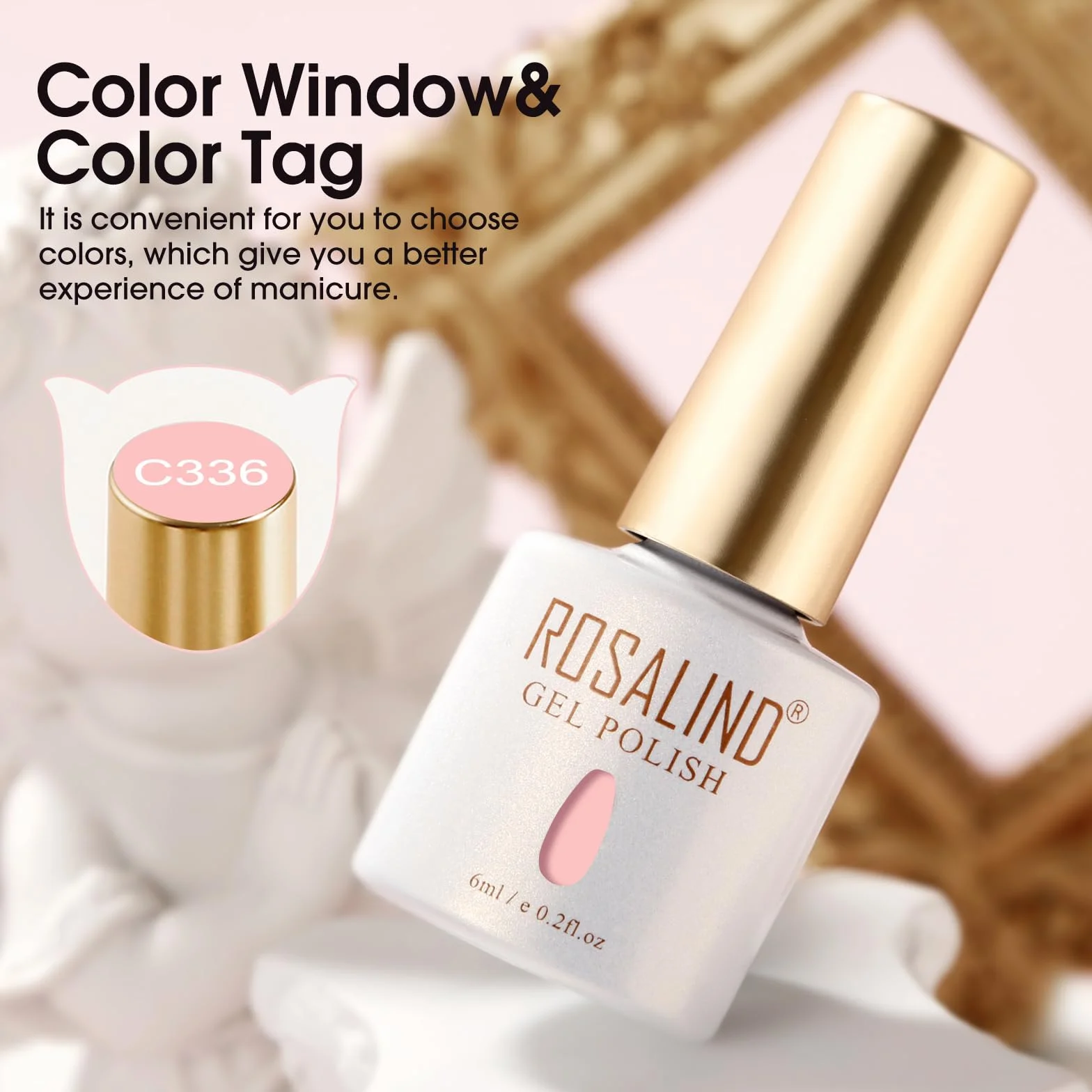 ROSALIND Vernis Semi Permanent 6 Couleurs Macaron Pastel Violet Bleu Vert Jaune Rose Gel Nail Polish Set