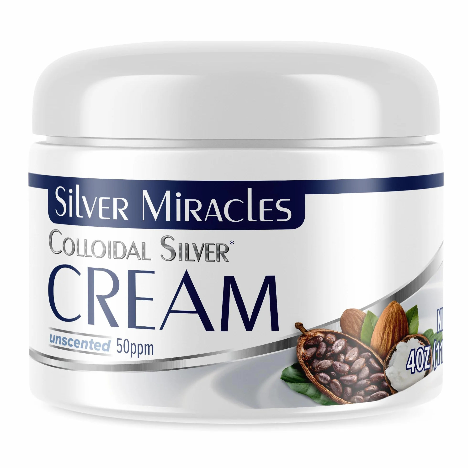 Silver Miracles Colloidal Silver Cream - 4oz