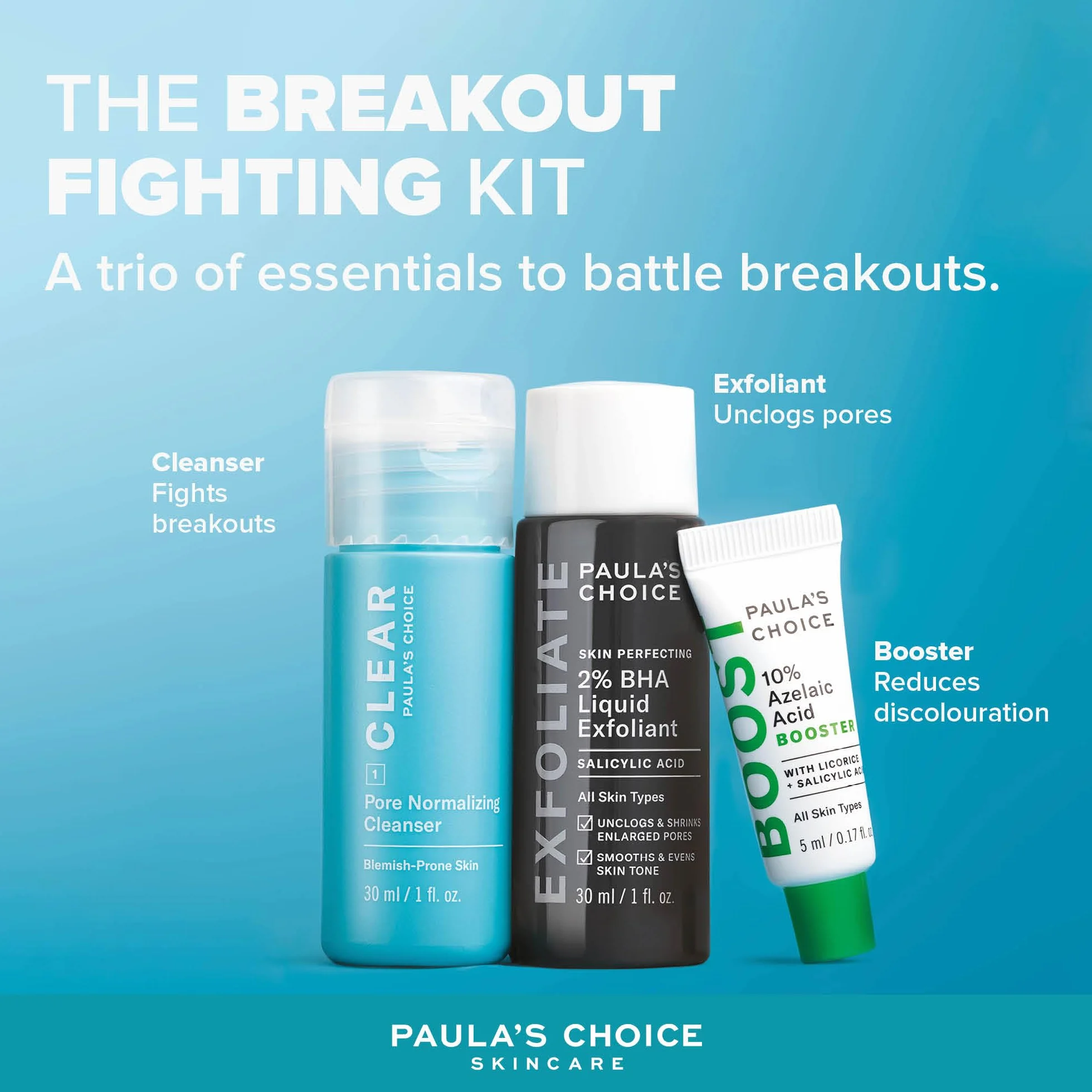 Paula's Choice Anti-Imperfections Réduit les Imperfections Pores Dilatés Taches Brunes Acide Salicylique Azélaïque Tous Types de Peaux Format Voyage