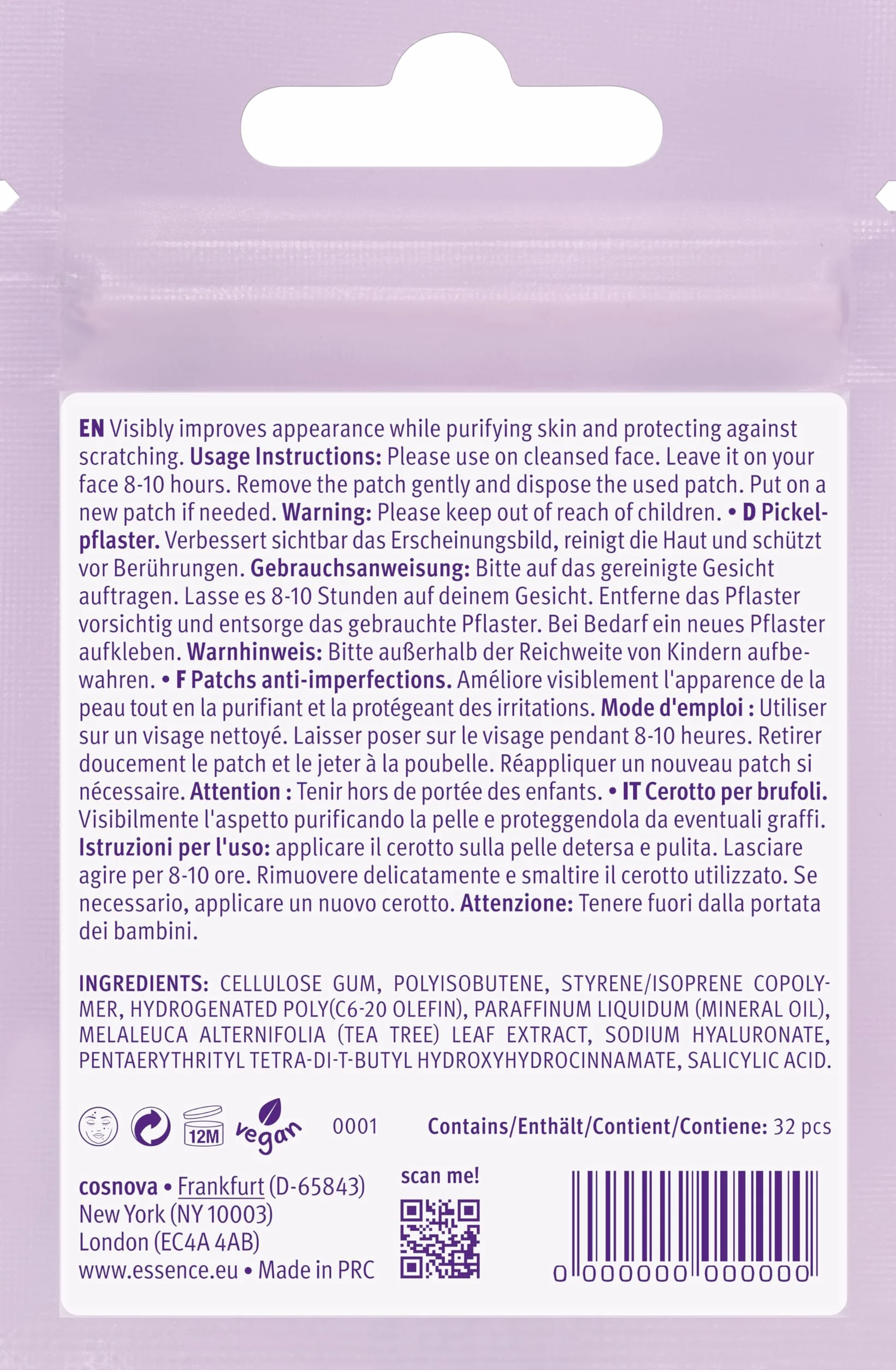 Essence Spot Squad Pimple Patches Anti-Boutons 32pcs