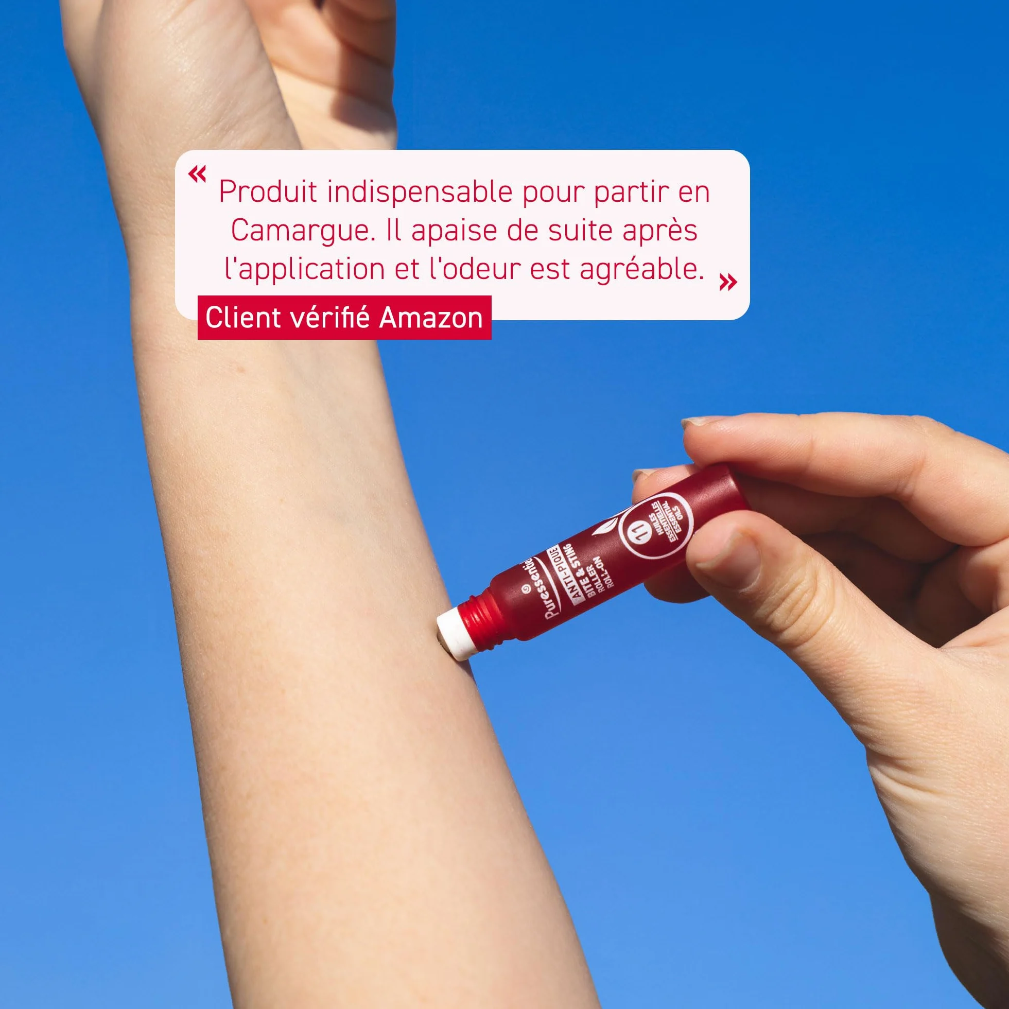 Puressentiel Anti-Pique Roller Apaisant BIO – 5 ml – Calme piqûres d’insectes et irritations – 11 Huiles Essentielles