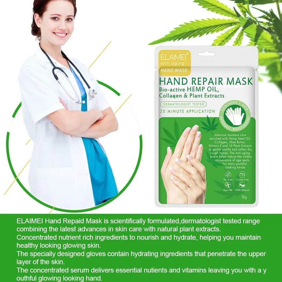 Gants Hydratants Exfoliants pour Mains Sèches, 3 Paires
