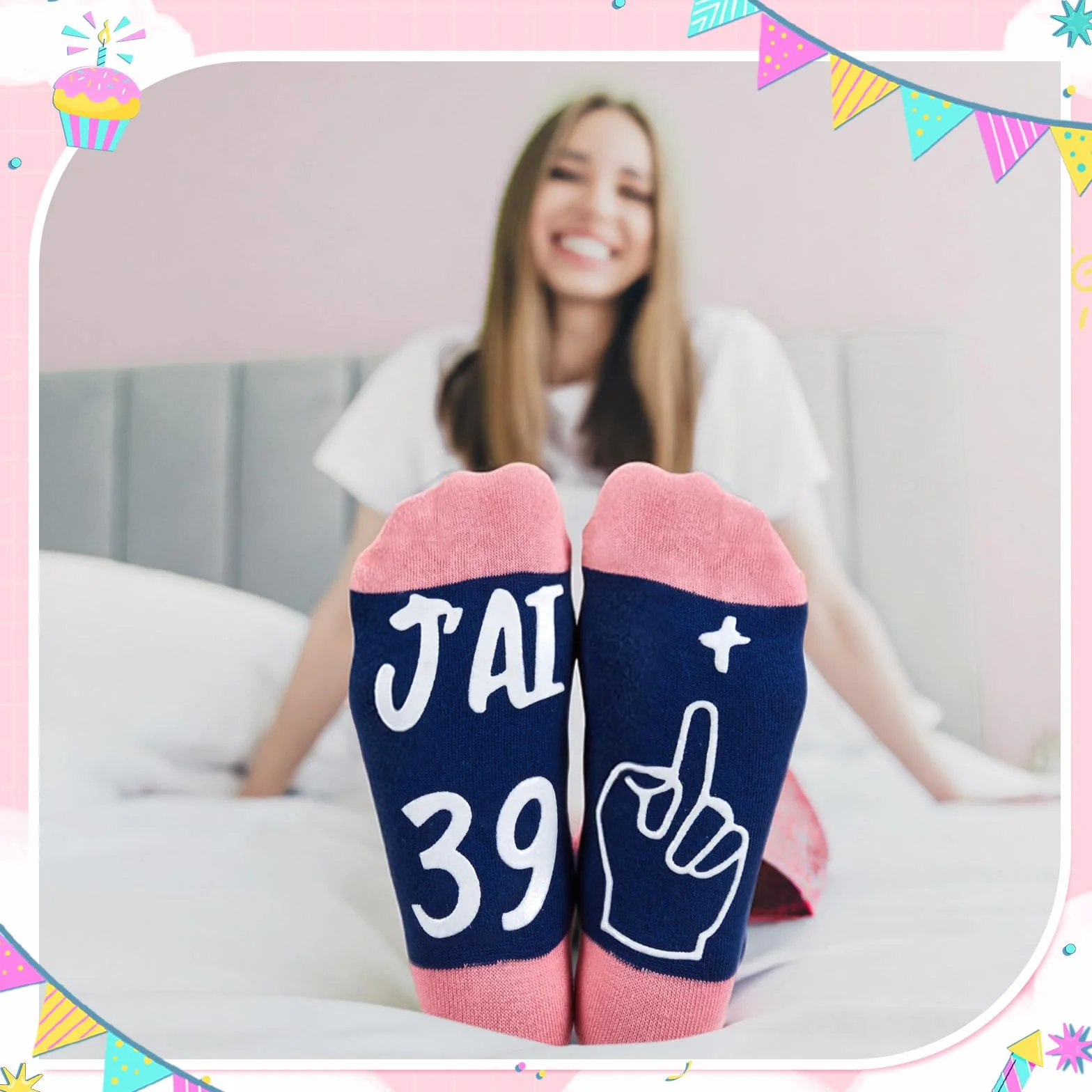 Coffret Cadeau Anniversaire Femme 40 Ans 1986 Trousse Maquillage Chaussettes Porte-Clés Boîte Idée Cadeau Originale Humour Femme Née en 1986 Set Accessoire 40e Anniversaire