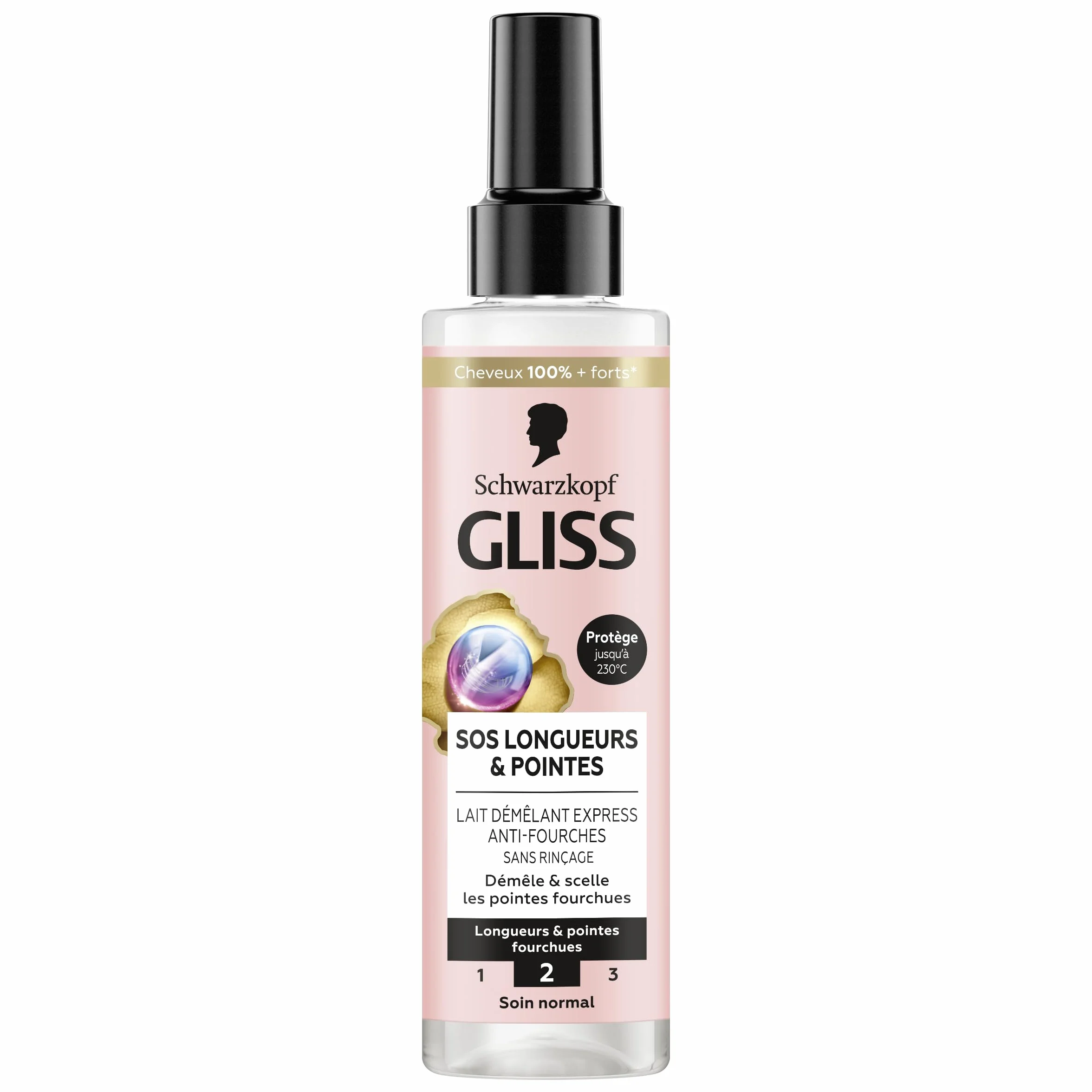 Schwarzkopf GLISS Lait Démêlant Express SOS Longueurs & Pointes Anti-Fourches 200ml