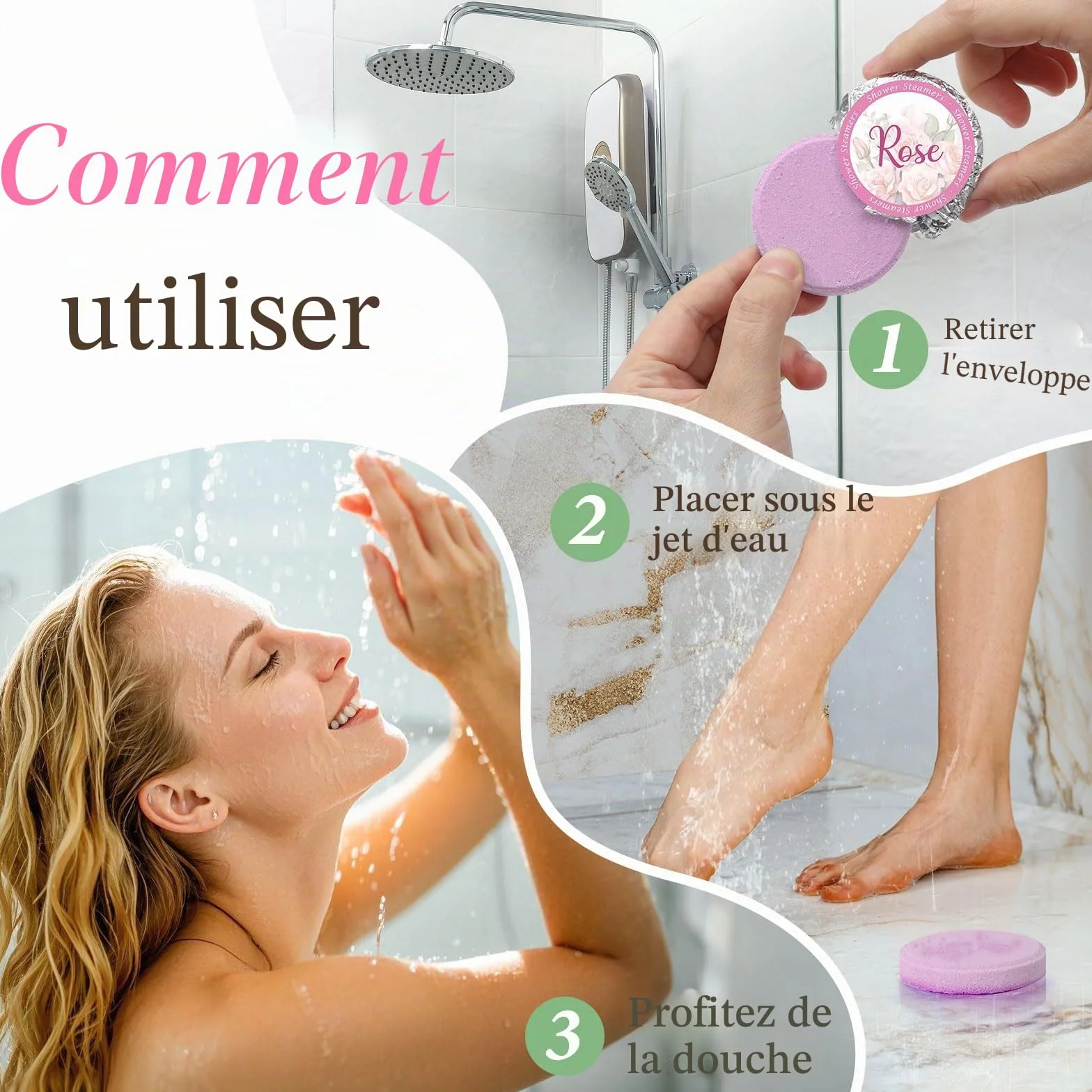 Douche à vapeur Aromathérapie Cadeaux pour Femmes Maman Home SPA Self Care Huiles Essentielles Bombes de Bain