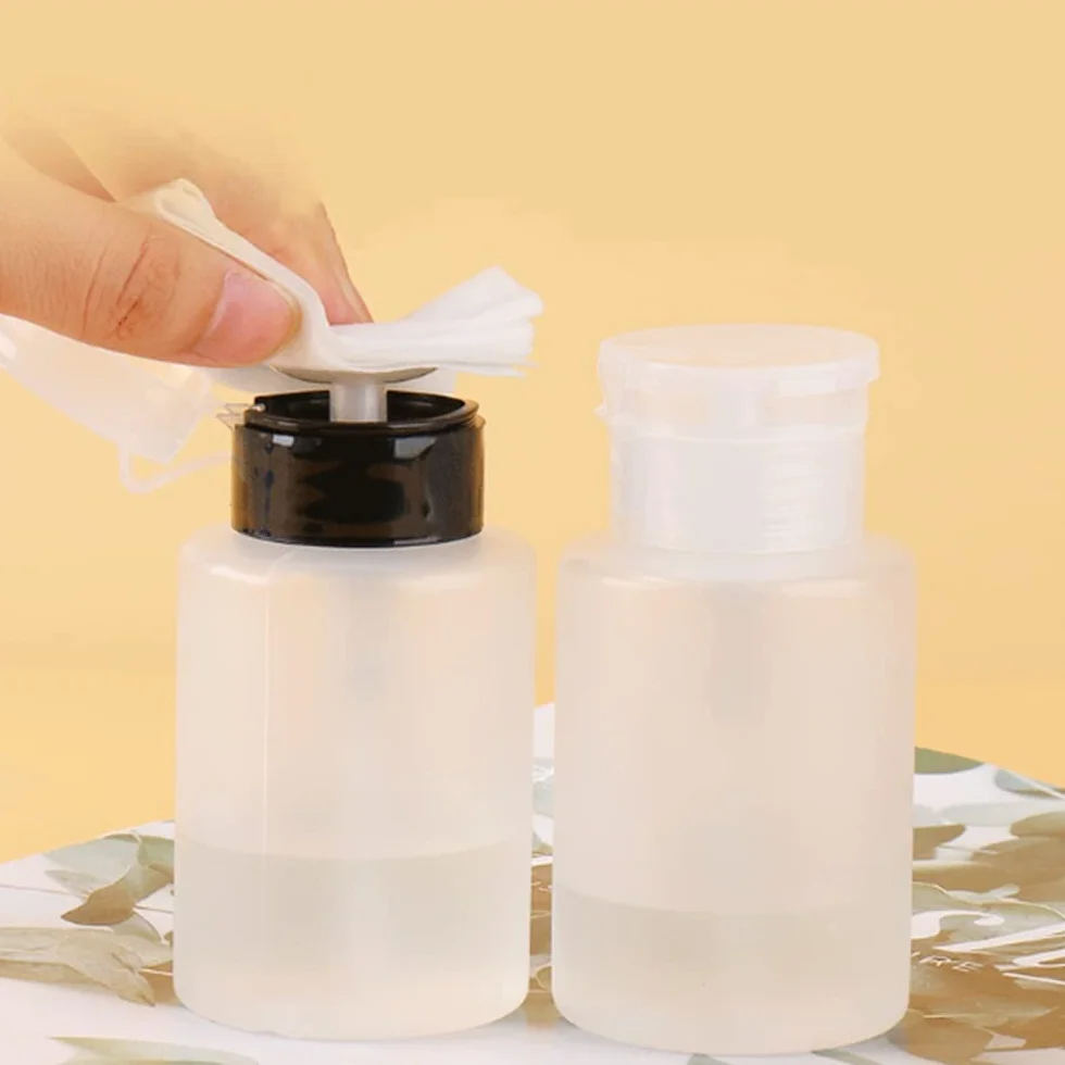 LALILL 2 Pièces Distributeur Pompe Doseur SET Flacon Pompe pour Liquides Dissolvant Vernis à Ongles 200ml