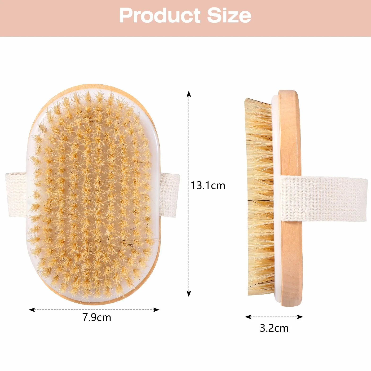 Brosse à Sec Corps pour Drainage Lymphatique Anti-cellulite Exfoliante Circulation Sanguine