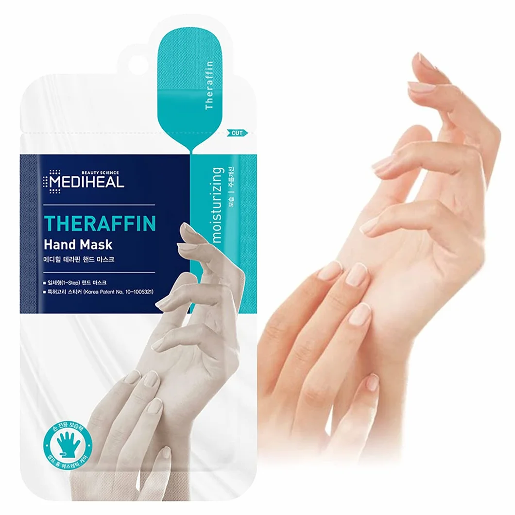 Mediheal Theraffin Masque pour les mains 10 paires, gant exfoliant au beurre de karité, huile d'argan et céramide