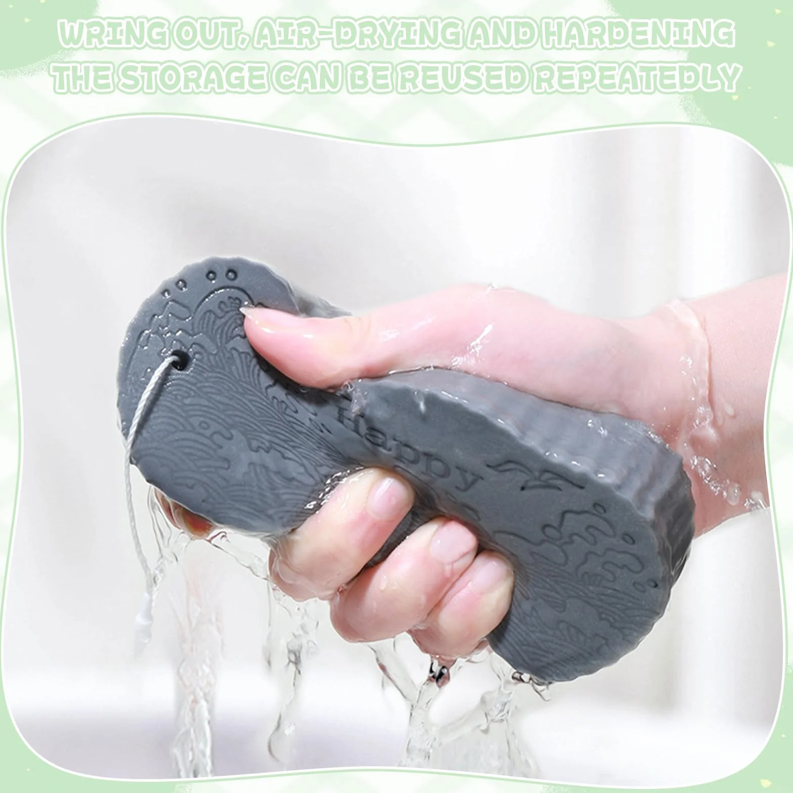 Éponge Exfoliante Corps, Lot de 2 Éponges Douche Naturelles, Super Douces