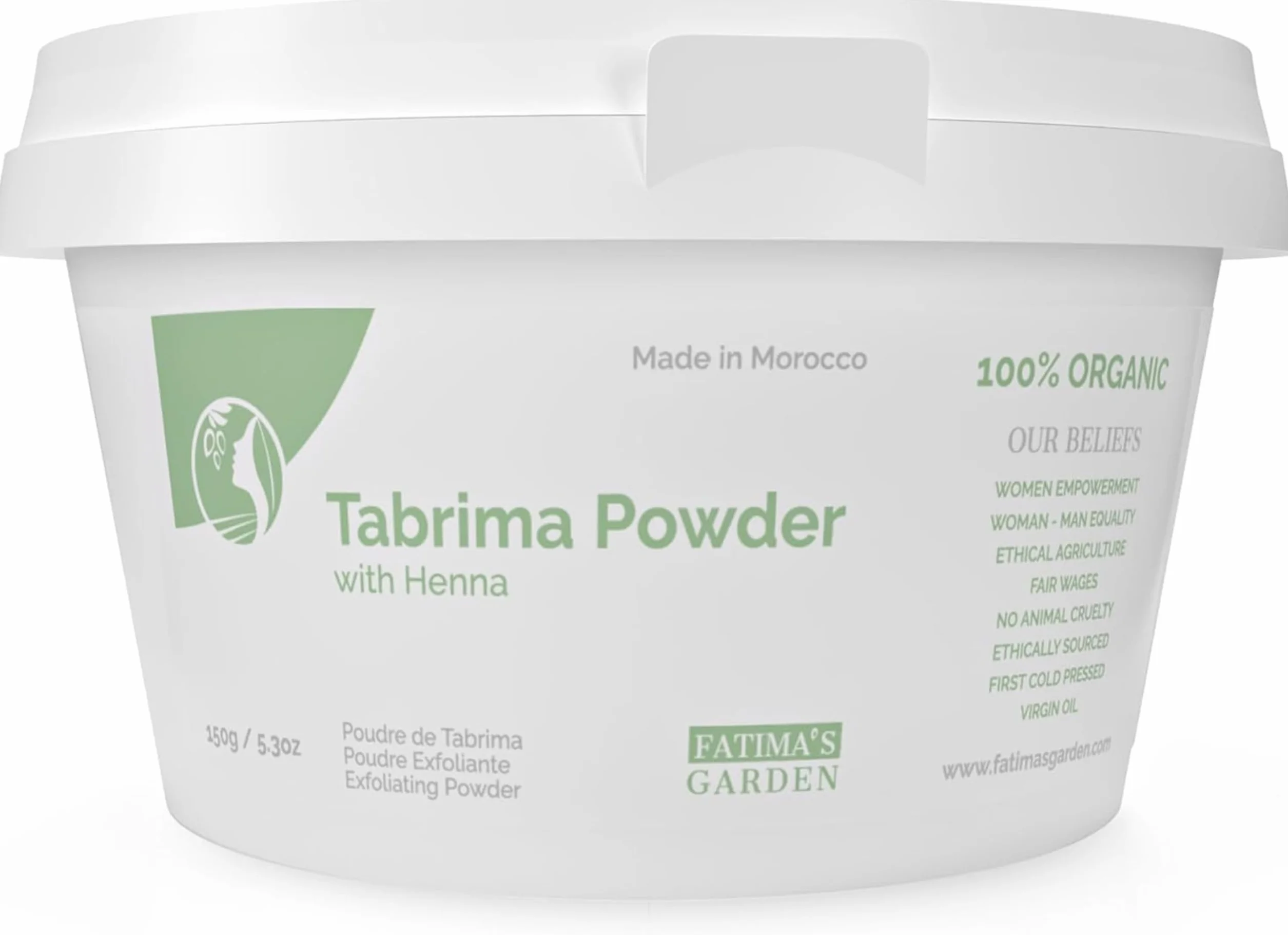 Fatima's Garden Exfoliant Hammam Marocain - Poudre Tabrima/Seqla Authentique pour Peau Douce et Éclatante - 150g
