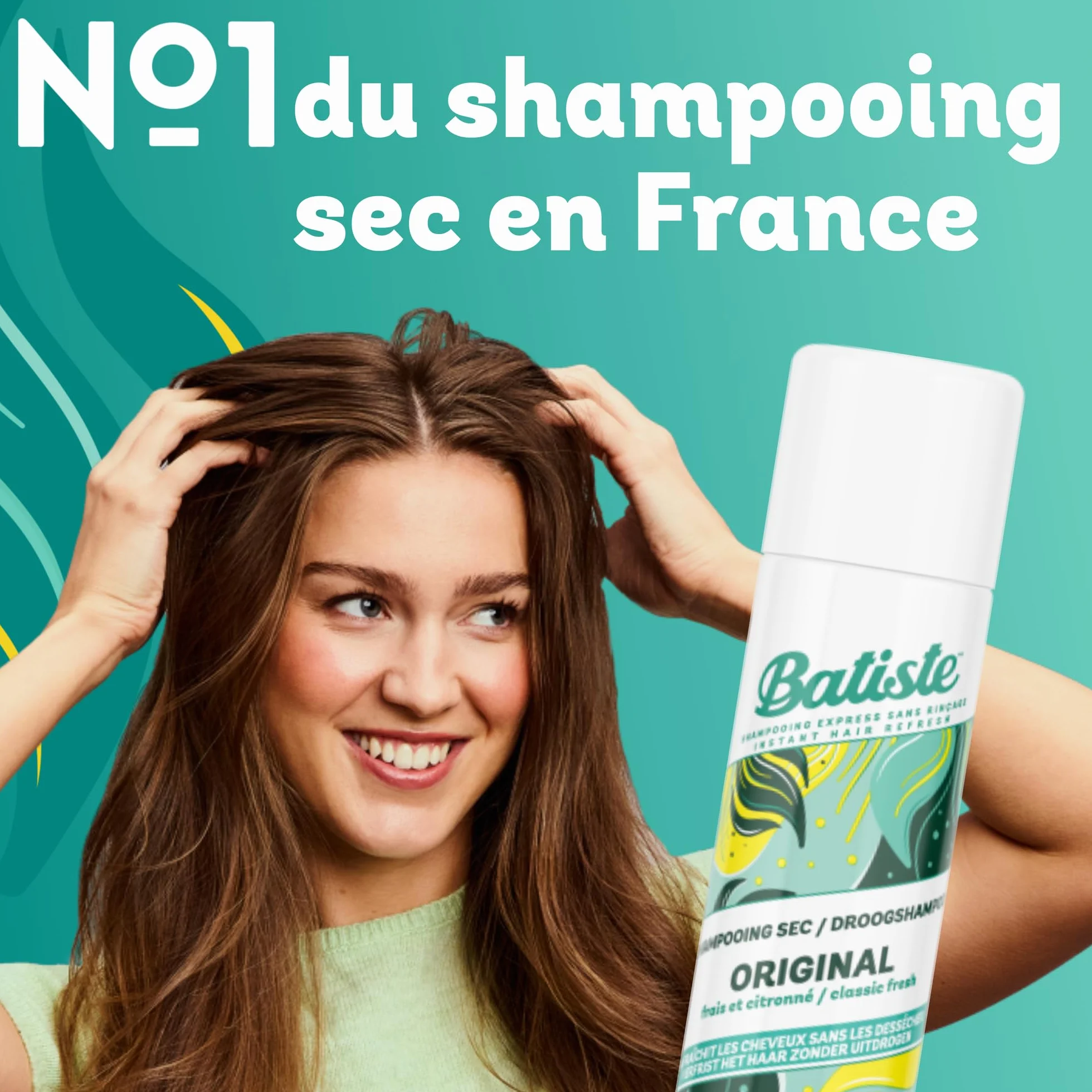 Batiste Shampooing Sec Original Grand Format 280ml Parfum Citronné