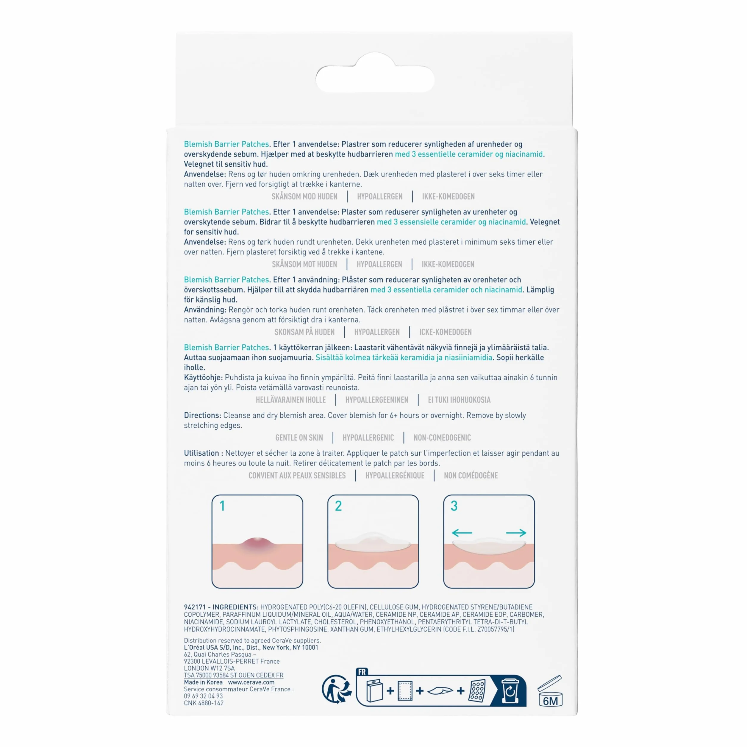 CeraVe Pimple Patch Anti-Imperfections Invisibles 22 Patchs Hydrocolloïde 10 & 12mm