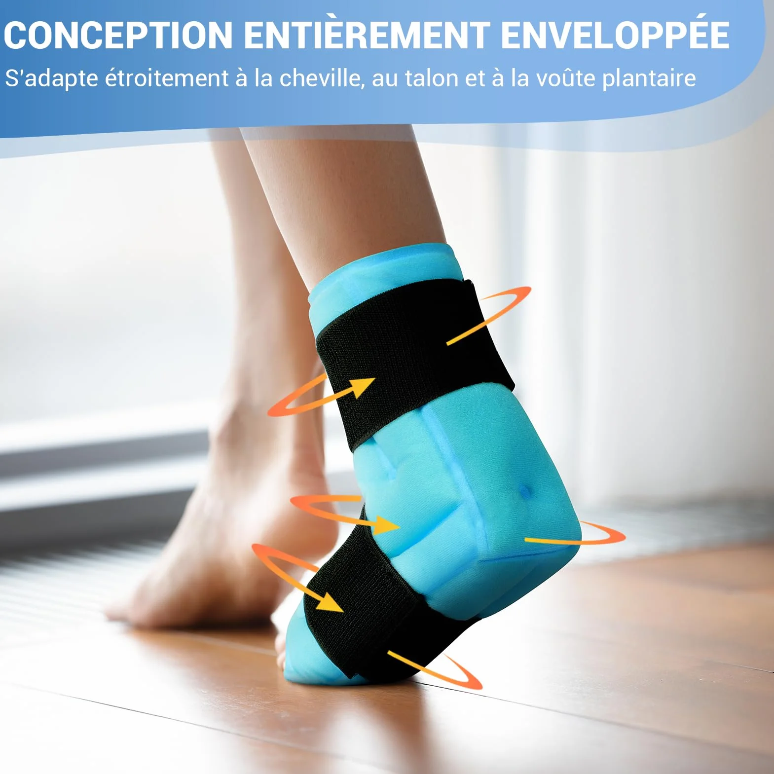 Comfytemp Poche de Glace Cheville Pied Thérapie Chaud Froid Soulager Douleur Fasciite Plantaire Entorse Gonflement Tendinite Achille 1 Unité