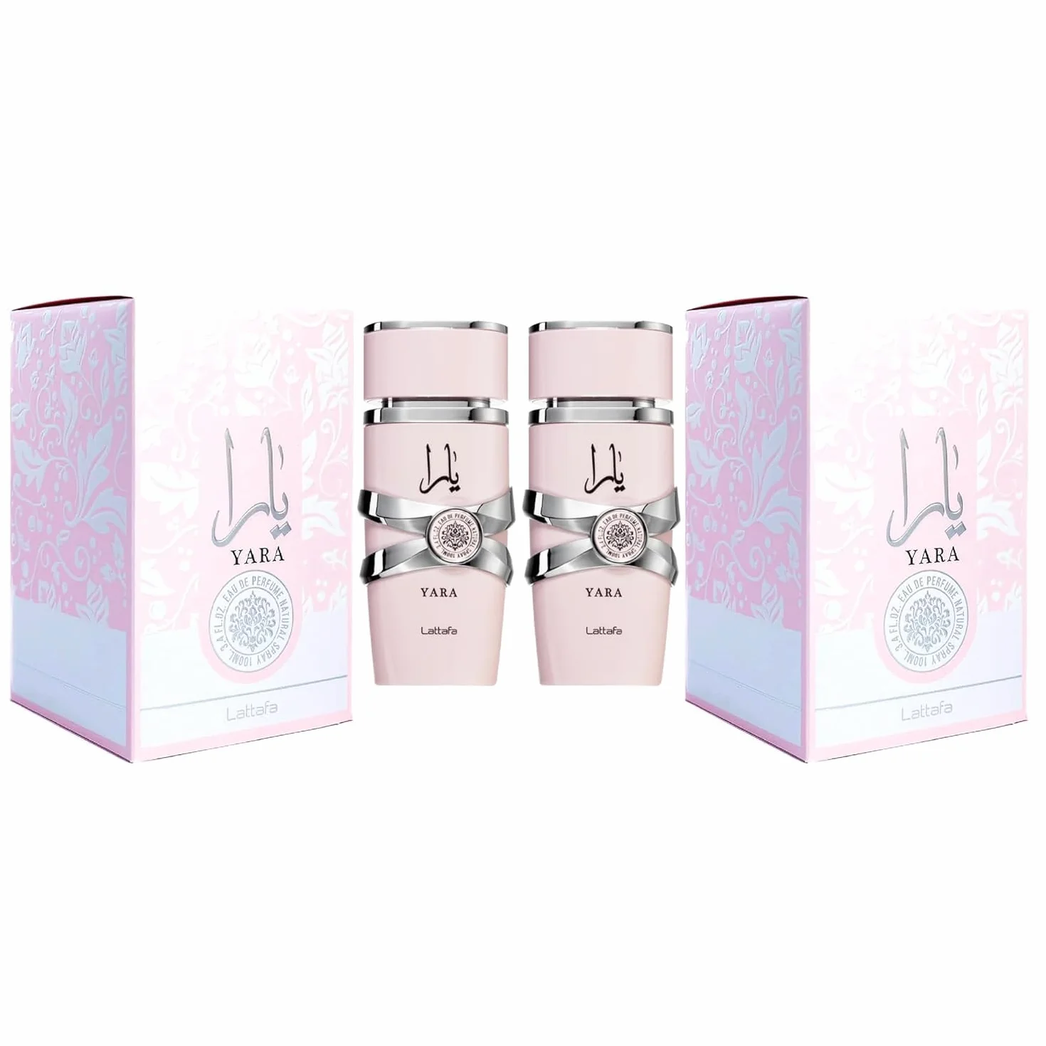 Lattafa Yara for Women Eau de parfum en flacon vaporisateur 96,4 g (lot de 2)