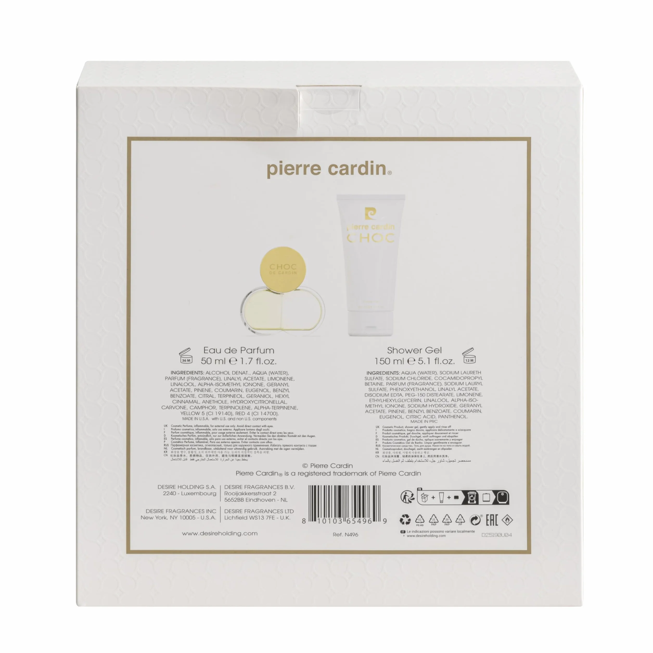 Coffret parfum Pierre Cardin - Choc - Eau de parfum et gel douche