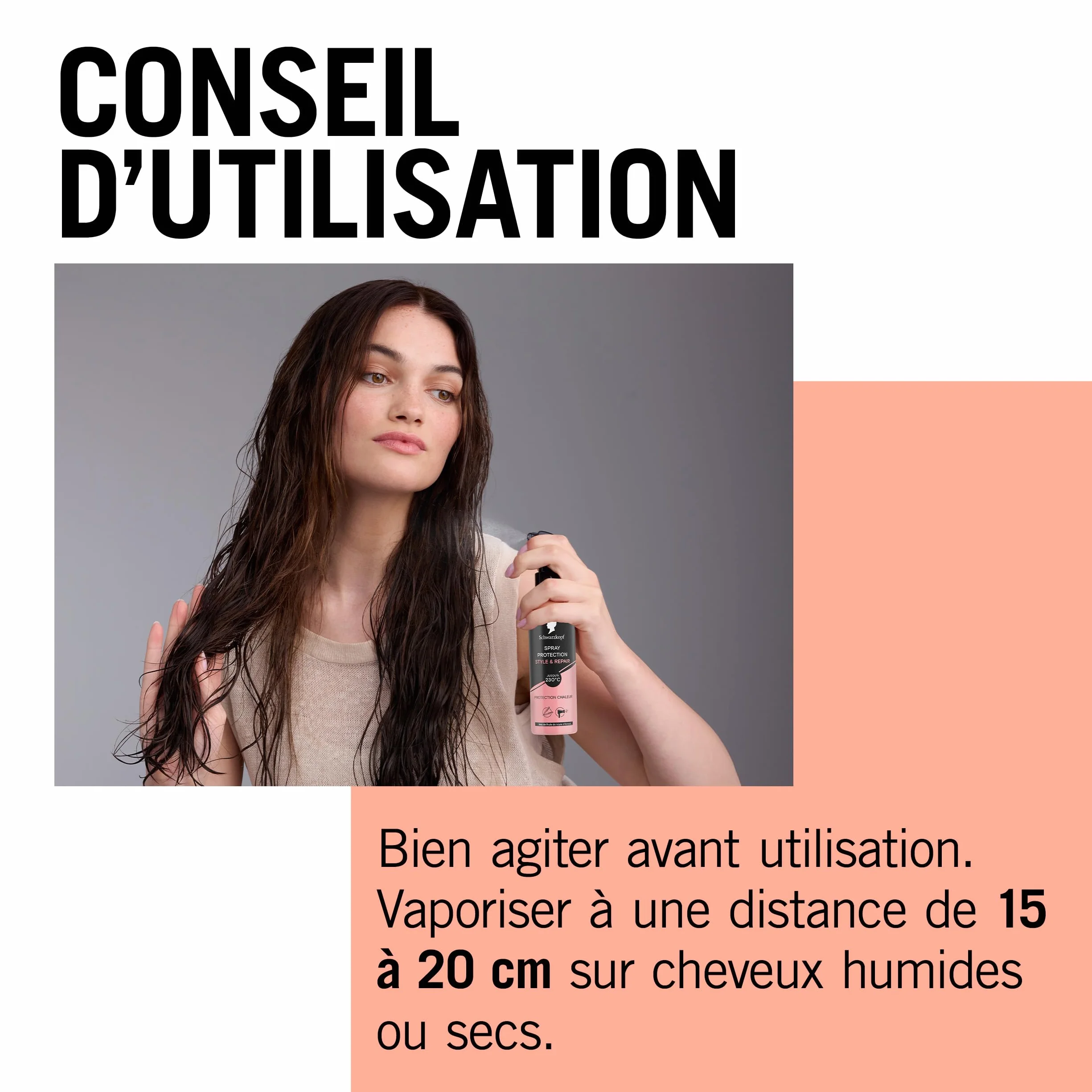 SCHWARZKOPF Spray Protection 230°C Style & Repair 150ml Protection chaleur Cheveux sensibilisés