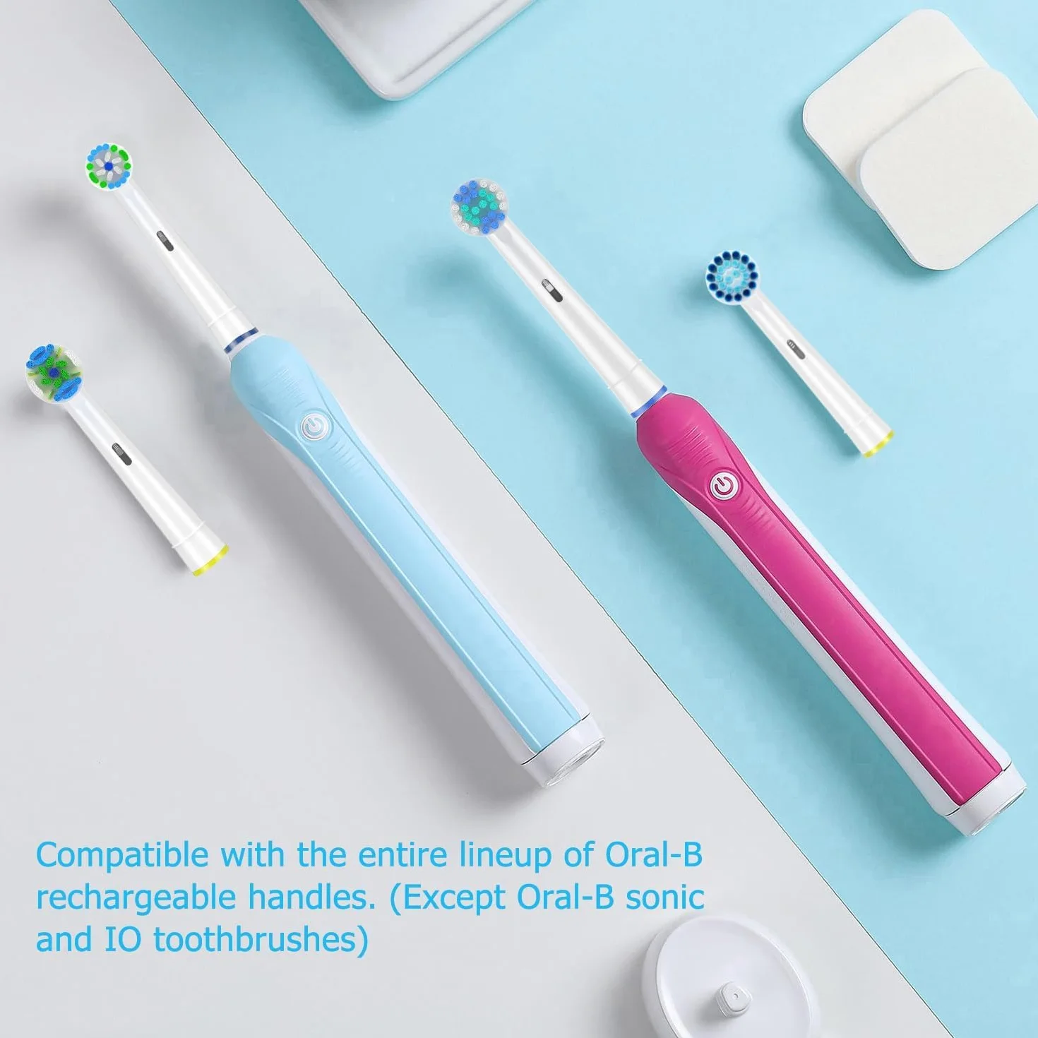 Brossette Compatible Braun Oral-b Têtes de Rechange Brosse à Dents Electrique Precision Floss Cross Sensitive 16 Pièces