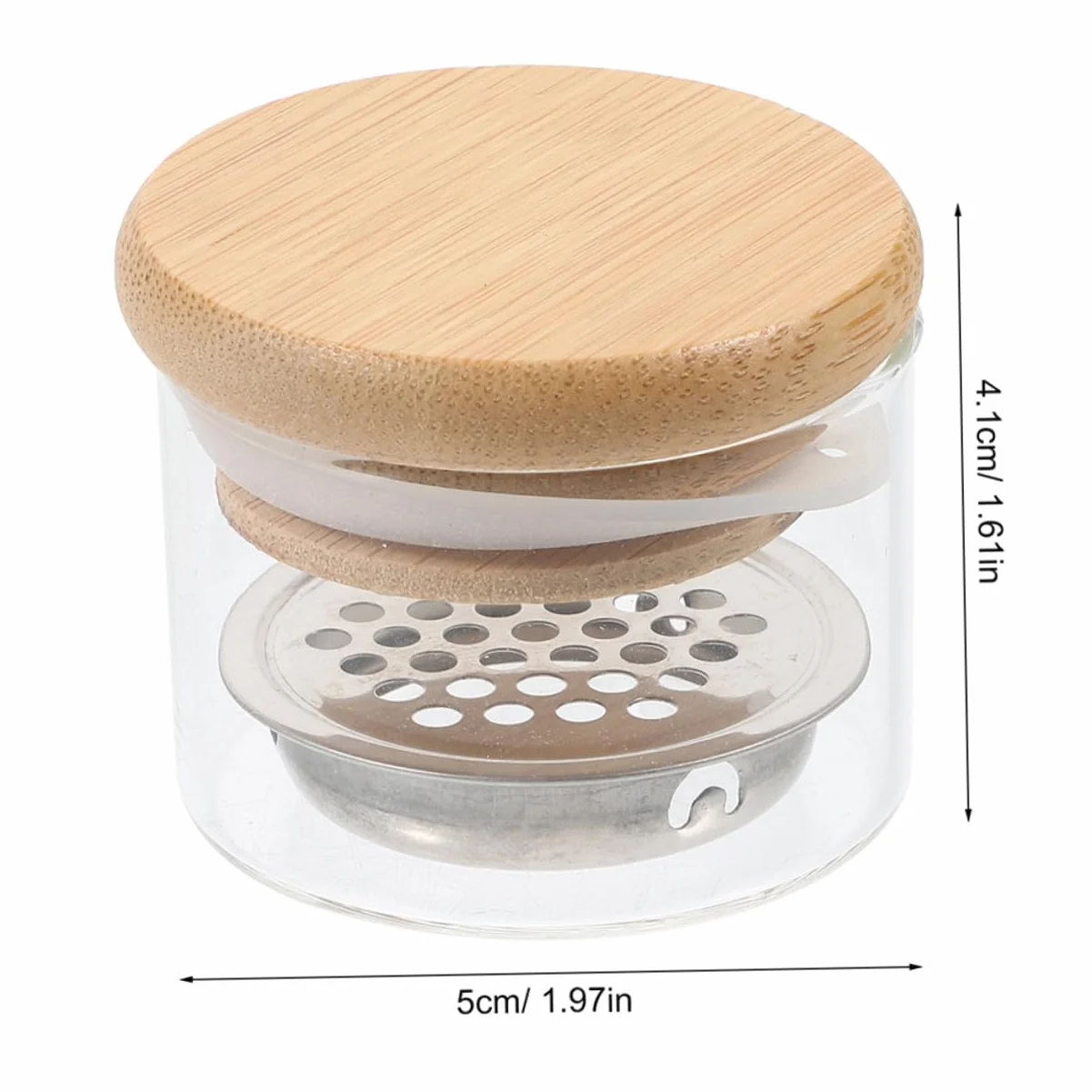Lot de 2 Tasses à Manucure en Verre avec Couvercle, Bol Remplaçable pour Nettoyage de Pinceaux, Acier Inoxydable et Verre