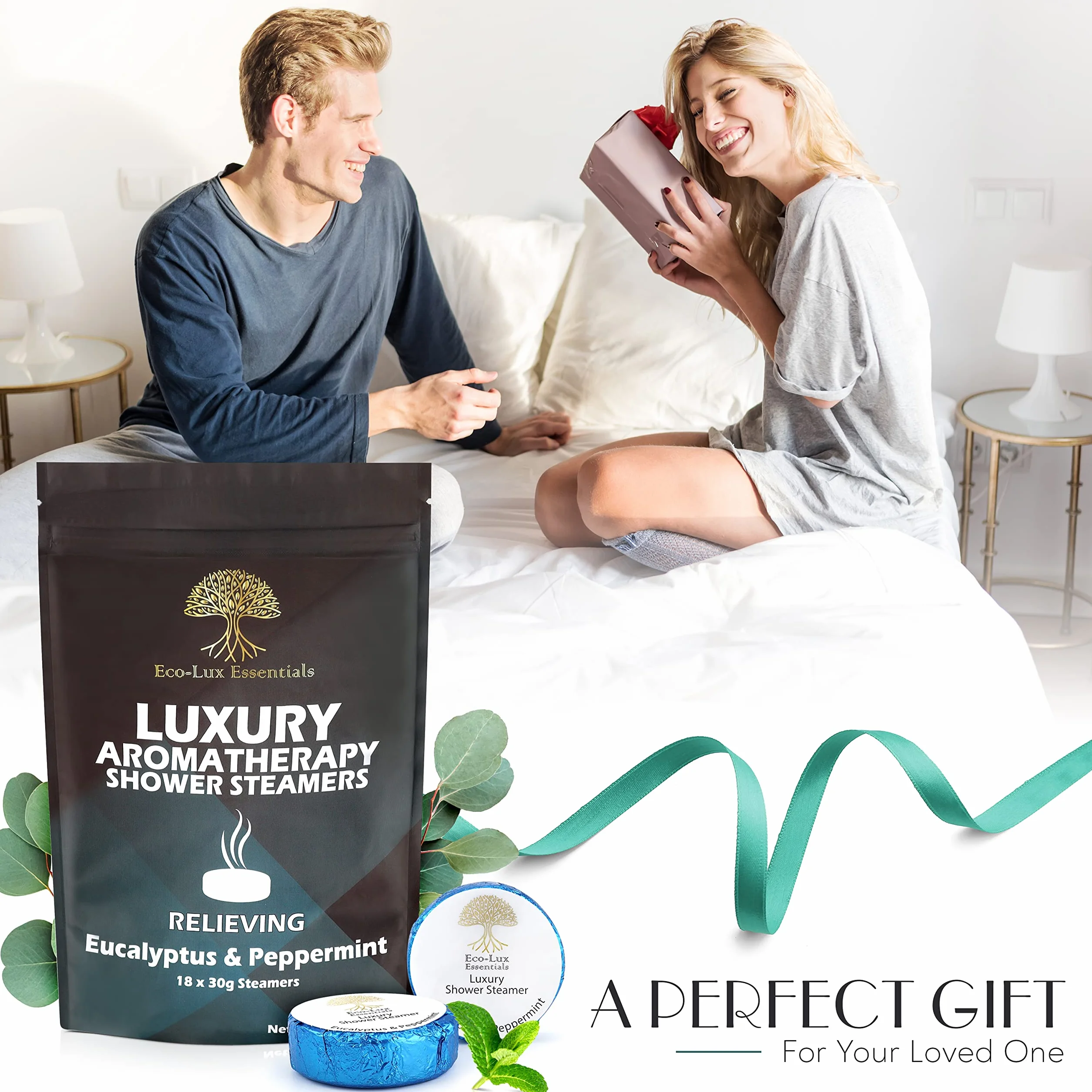 Lot de 18 bombes de douche Vapeur de luxe huiles essentielles eucalyptus menthe poivrée aromathérapie menthol cadeaux
