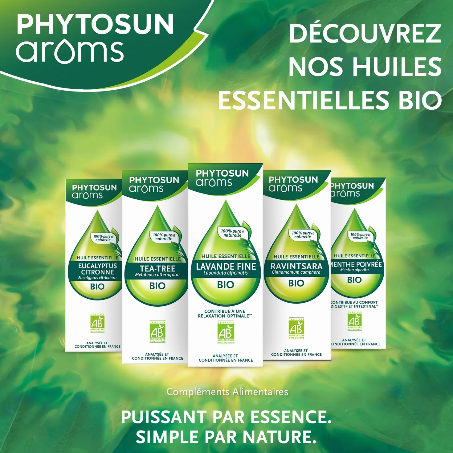 PHYTOSUN AROMS Huile Essentielle Menthe Poivrée Bio HEBBD 100% Pure Naturelle 10 ml