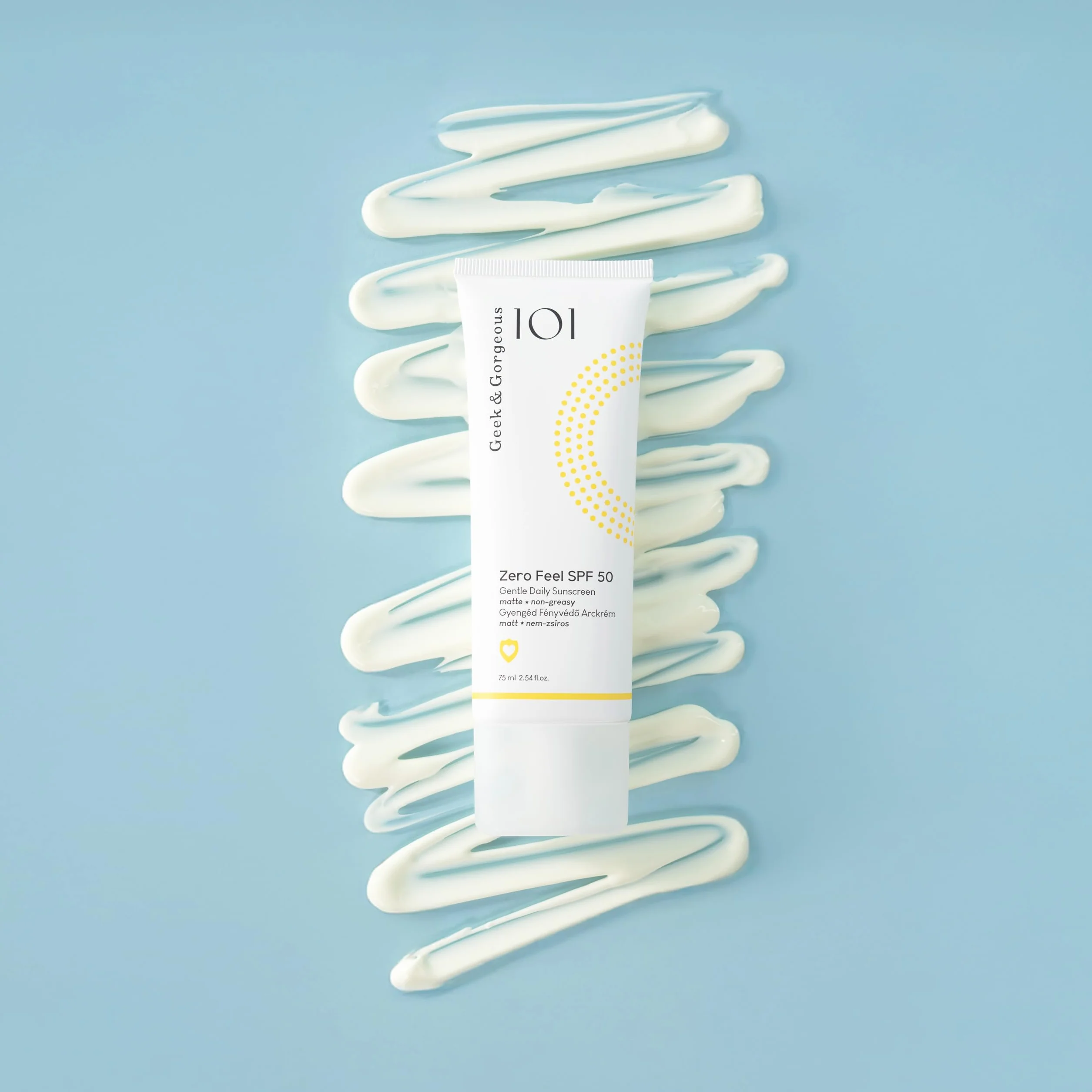 Geek & Gorgeous Zero Feel Protection Solaire Quotidienne SPF 50 – Formule Légère Non Grasse avec Protection à Large Bande UVA-PF 30 – pour Tous les Types de Peau