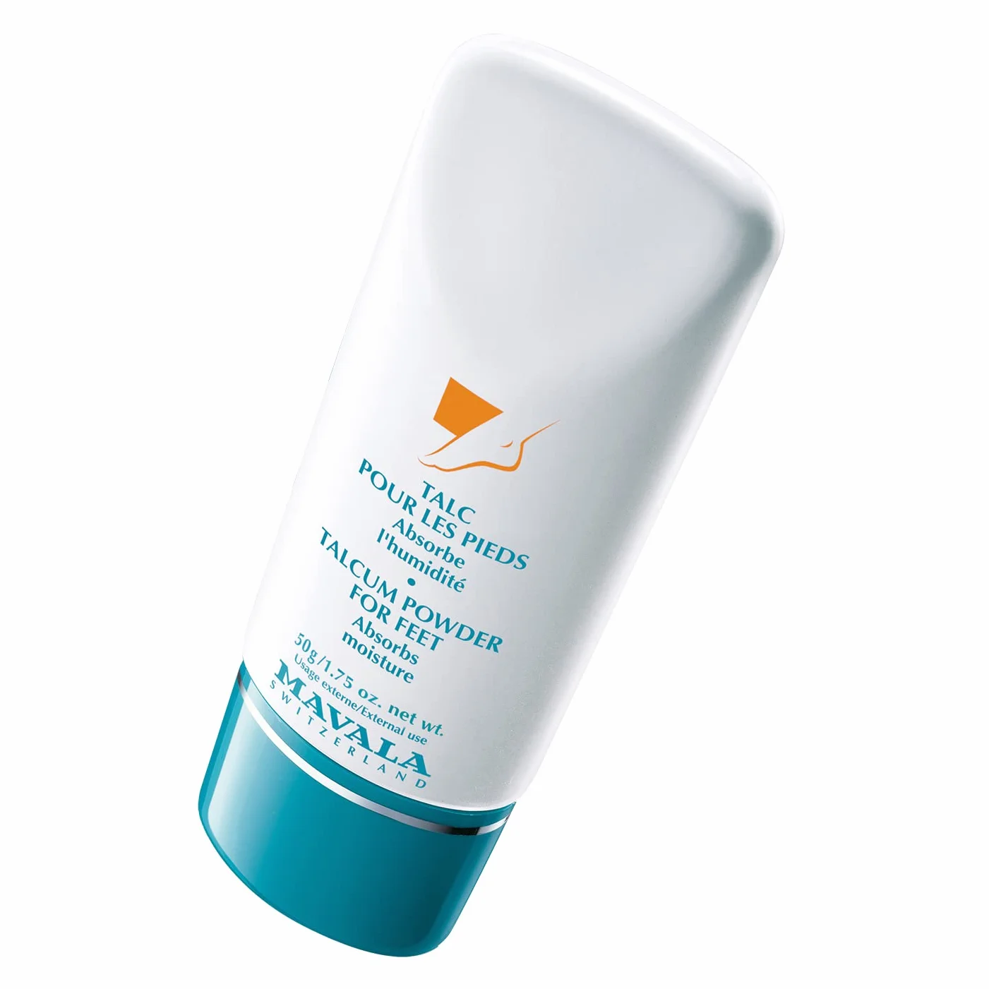 Mavala Talc pour les Pieds Absorption de l'Humidité Poudre Longue Durée Anti-Odeur 50g