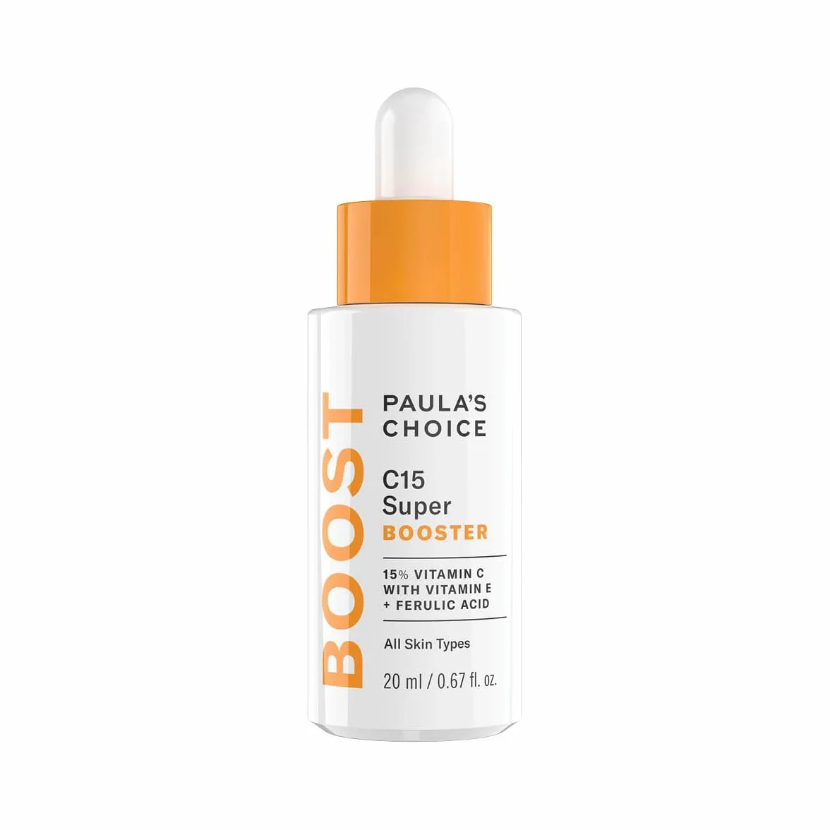 Paula's Choice C15 Vitamine C Super BOOSTER - Anti-Âge Sérum avec 15% Vitamine C - Estompe les Taches Brunes pour une Peau Terne - avec Acide Férulique - Tous Types de Peaux - 20 ml