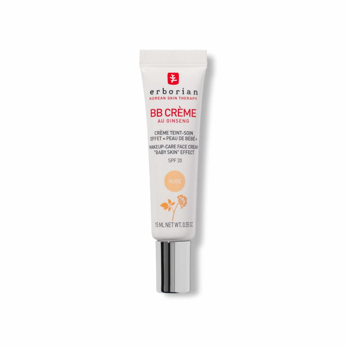 Erborian BB Crème au Ginseng 5-en-1 Soin Teinté Perfecteur SPF 20 Fond de Teint Couvrant