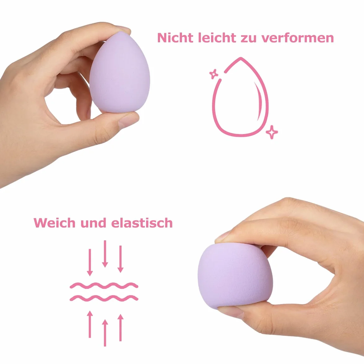 Set de 8 éponges de maquillage, éponge œuf large, poudre colorée, lavable, remplacement, fond de teint, crème solaire