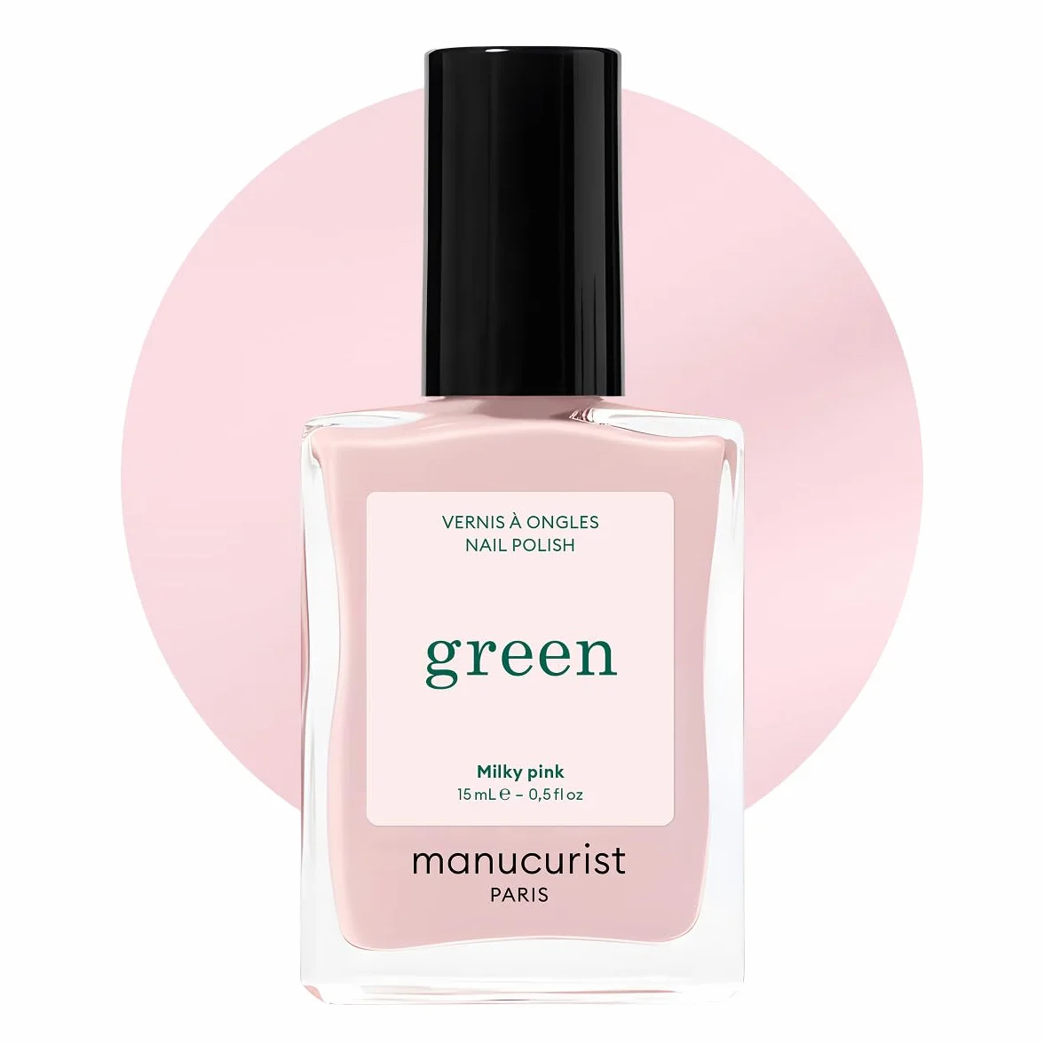 Manucurist Green Vernis à Ongles Rose Laiteux Milky Pink Nail Polish Vegan Made in France