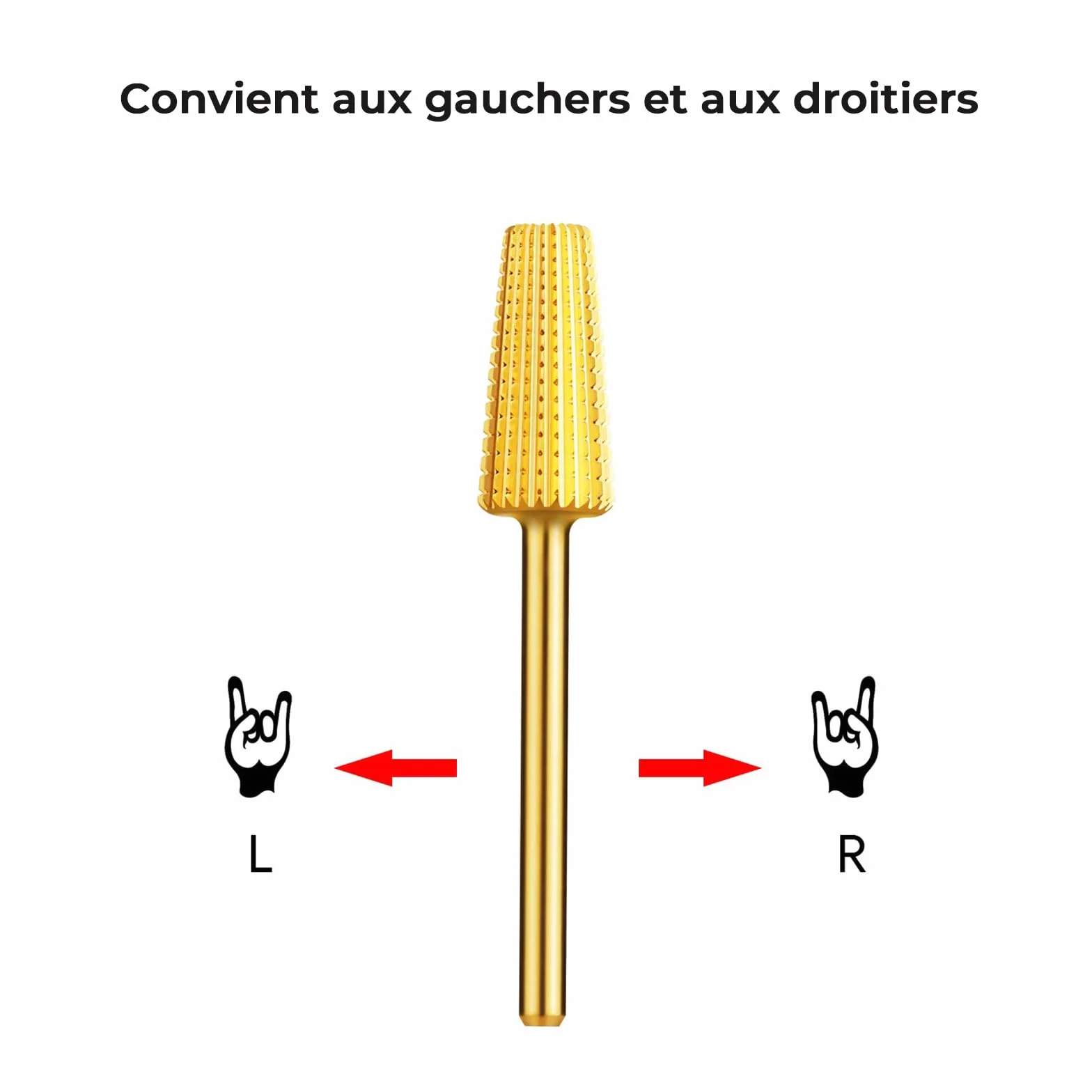 JCMaster 2Pcs 4 in1 Embout Pour Ponceuse Ongles Pour Manucure Pédicure, Taille Universelle & Durable, Premium Fraise Pour Enlever les Ongles en Acrylique&en Gel, Polir les Ongles Épais